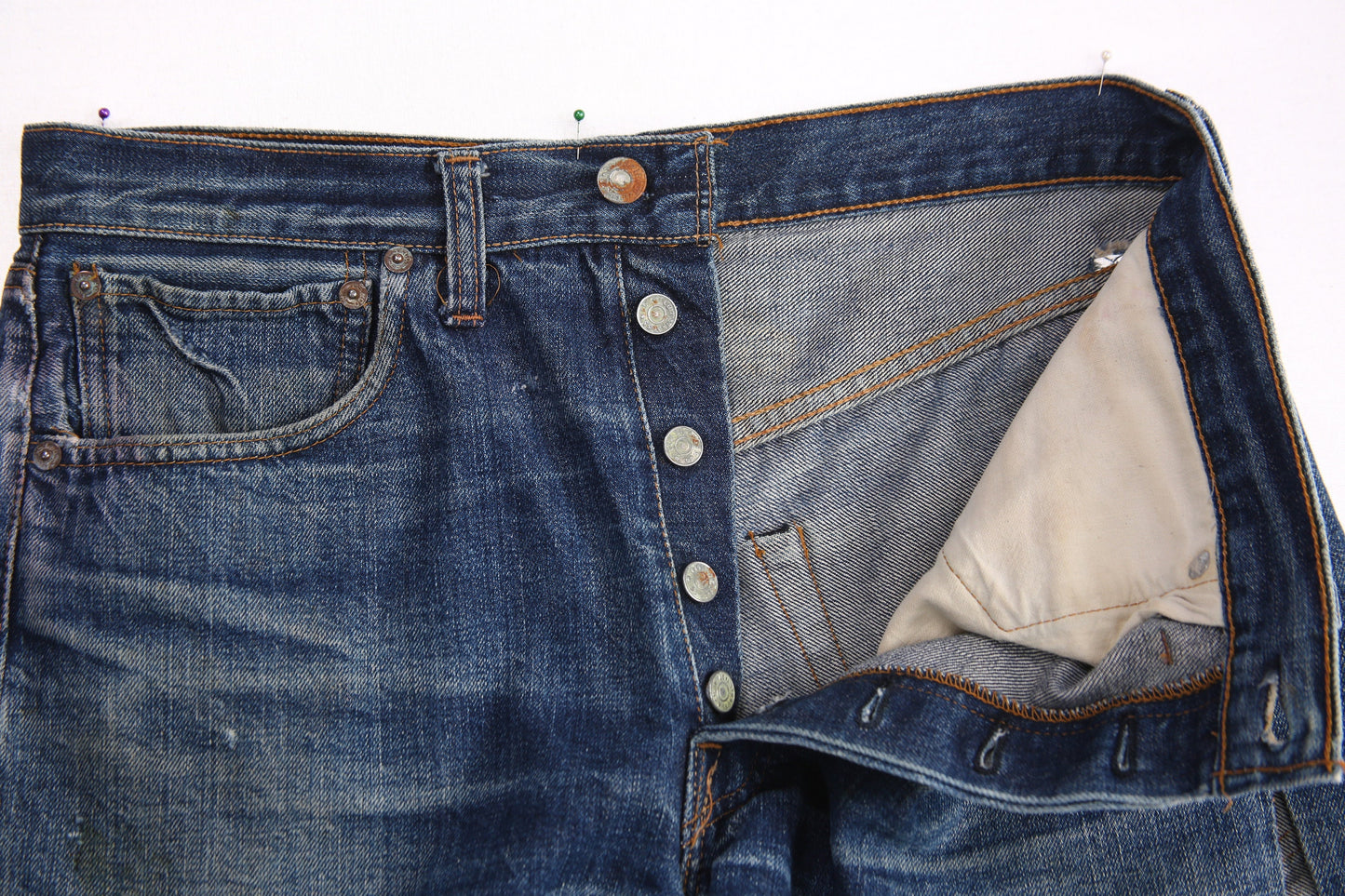 Vintage Levi's Denim Short - Single Stitch - Indigo - Estimated Era 1960's - 1970's