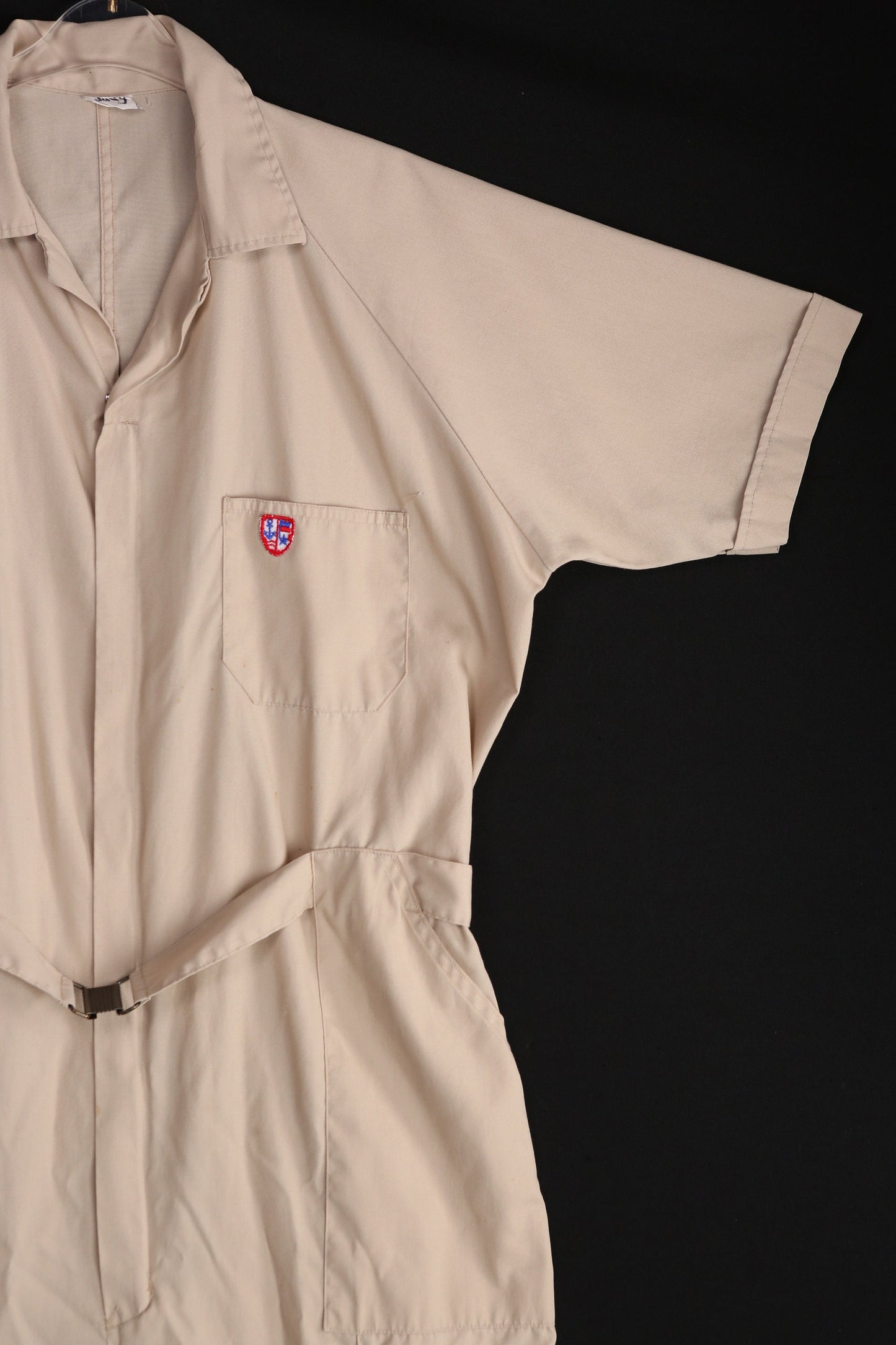 1970's Men Biege Coveralls - Jumpsuit