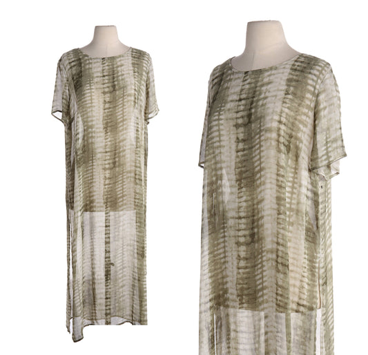 Y2K Gray Sheer Dress