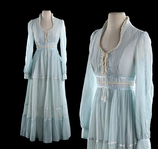 Vintage Prairie Dress - Estimated Era 1970's - 1980's