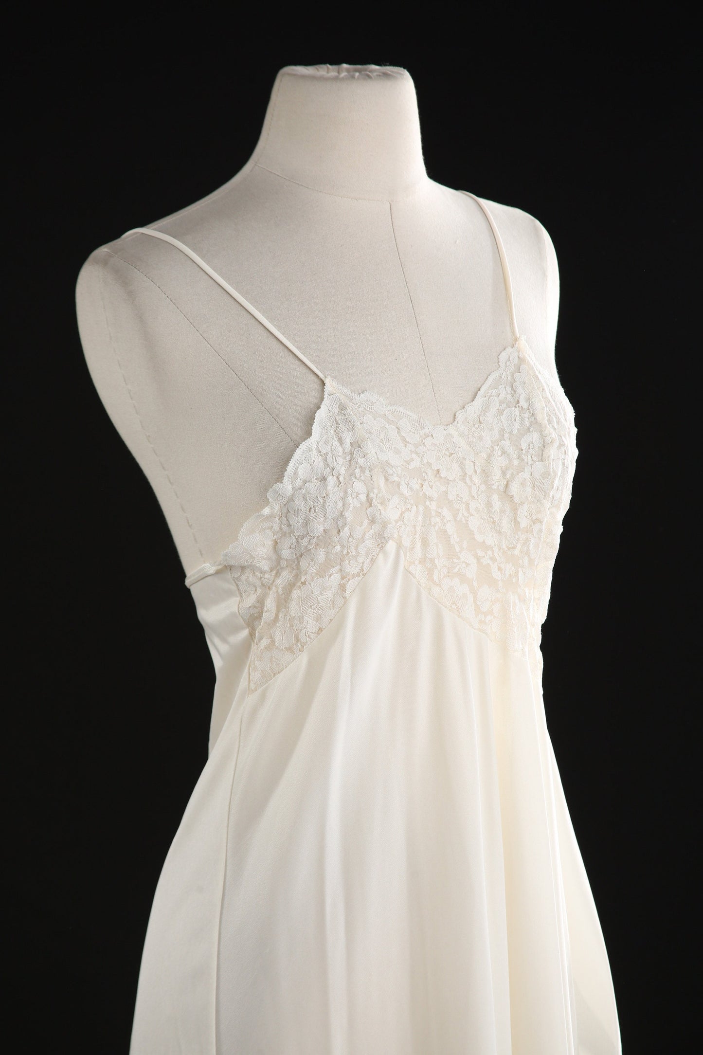 Vintage White Slip Dress - Nightgown Strap Dress