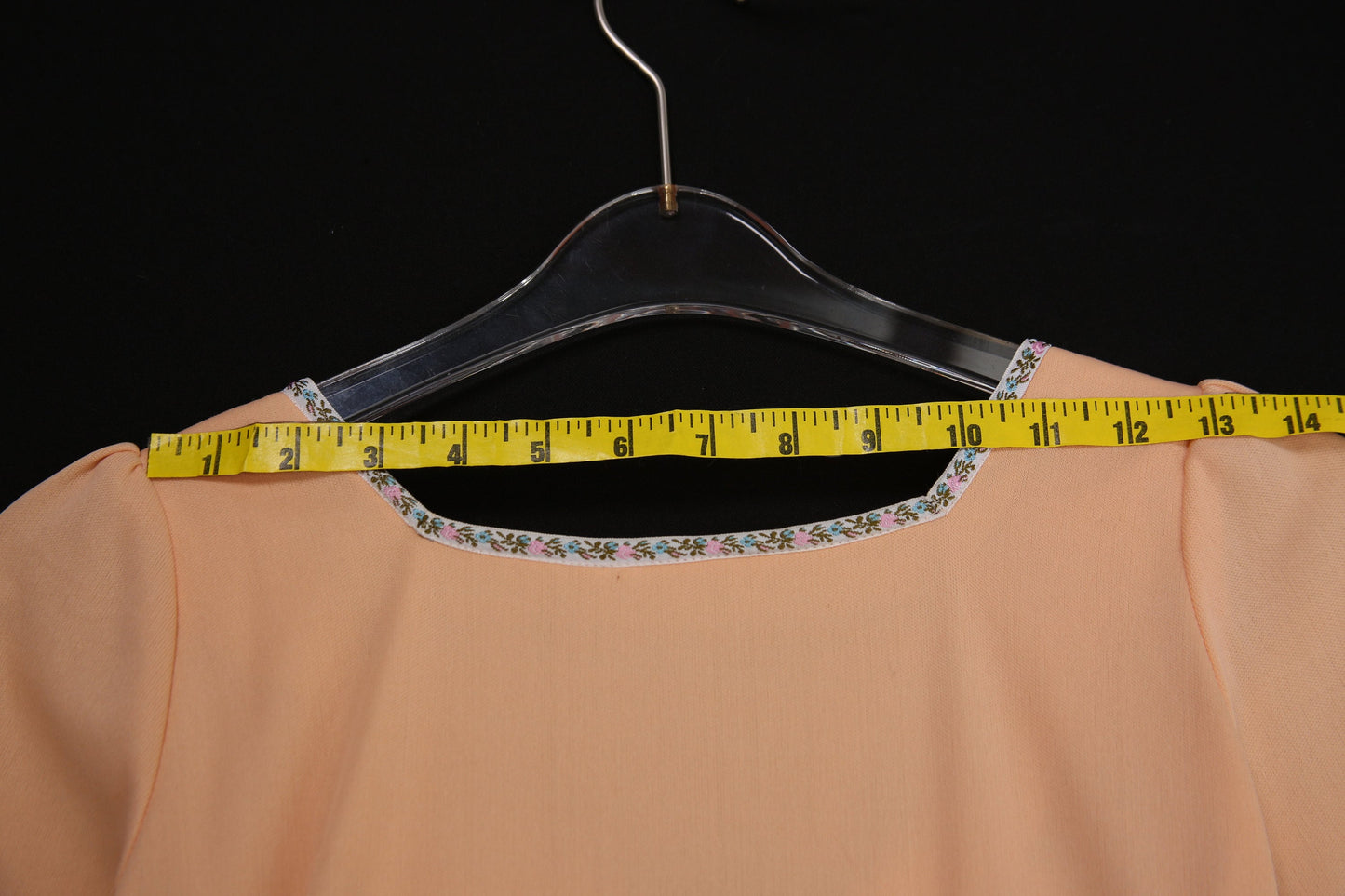 1970s Women Orange Summer Boho Dress with Back waist Belt and Chest Lace Closure