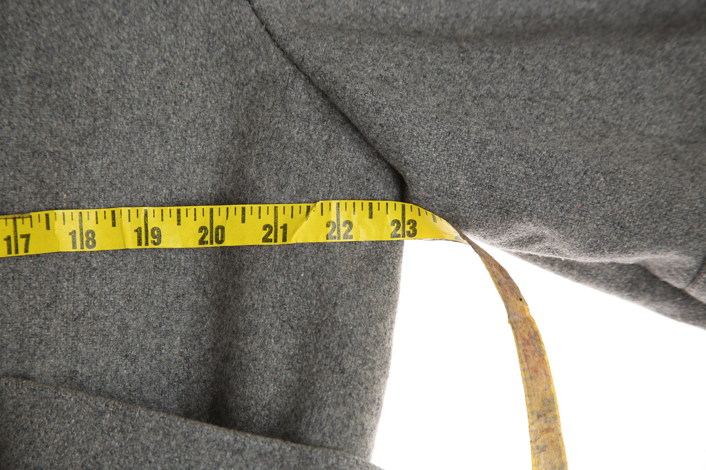 Vintage Women's Gray Winter Coat with White Faux Fur Collar - Estimated Era 1960's - 1970's