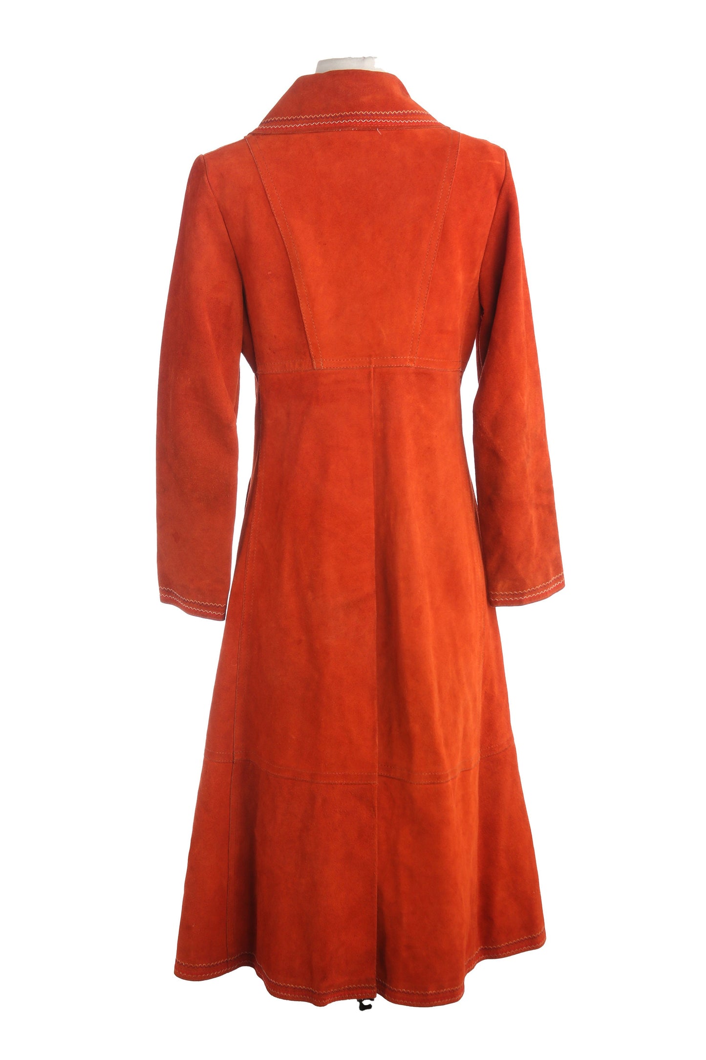 Vintage Women's Orange Suede Coat by Cassy Jack - Made in Canada - - Estimated Era 1960's - 1970's