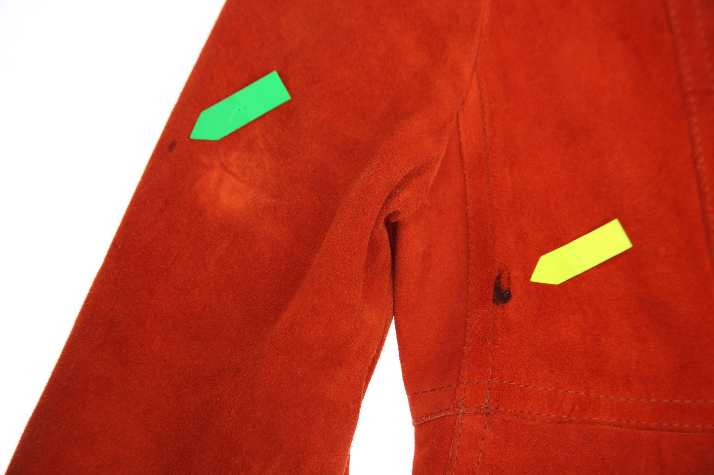 Vintage Women's Orange Suede Coat by Cassy Jack - Made in Canada - - Estimated Era 1960's - 1970's