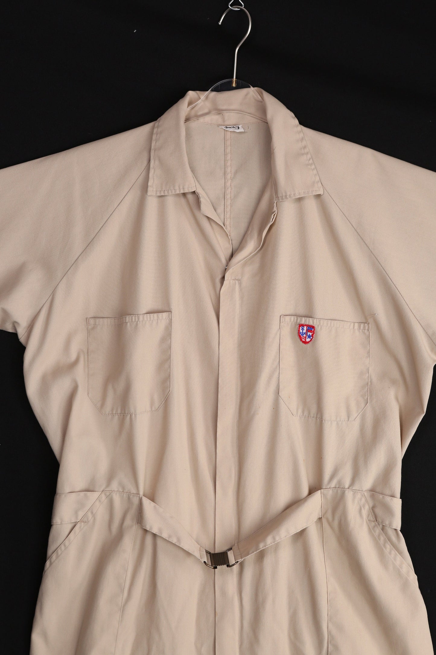 1970's Men Biege Coveralls - Jumpsuit