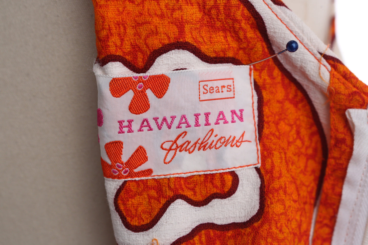 Vintage Hawaiian Dress by Sears Hawaiian Fashions - Estimated Era 1960s - 1970s