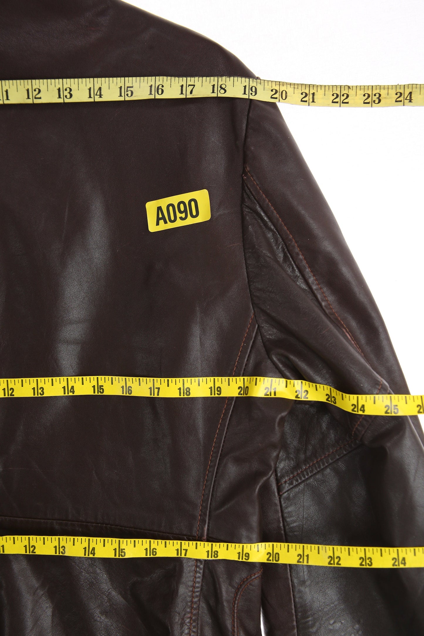 1940s-50s Men's Brown Sport Leather Coat - Made by McGregor in Argentina