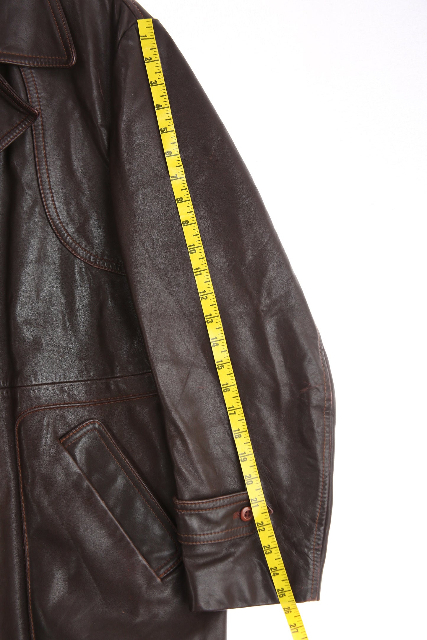 1940s-50s Men's Brown Sport Leather Coat - Made by McGregor in Argentina