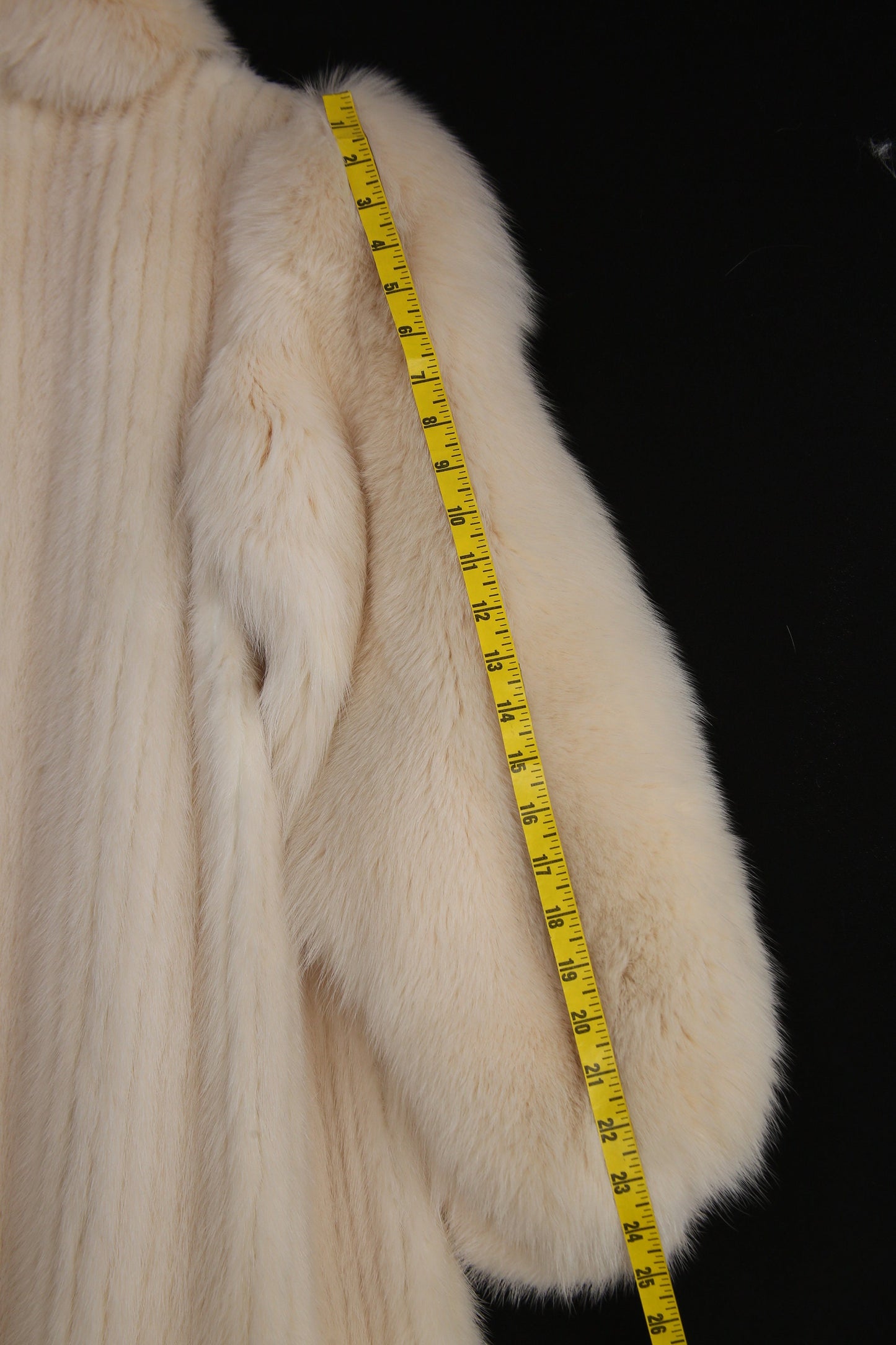 Vintage Women White Fur Coat - Estimated Era 1950's - 1970's