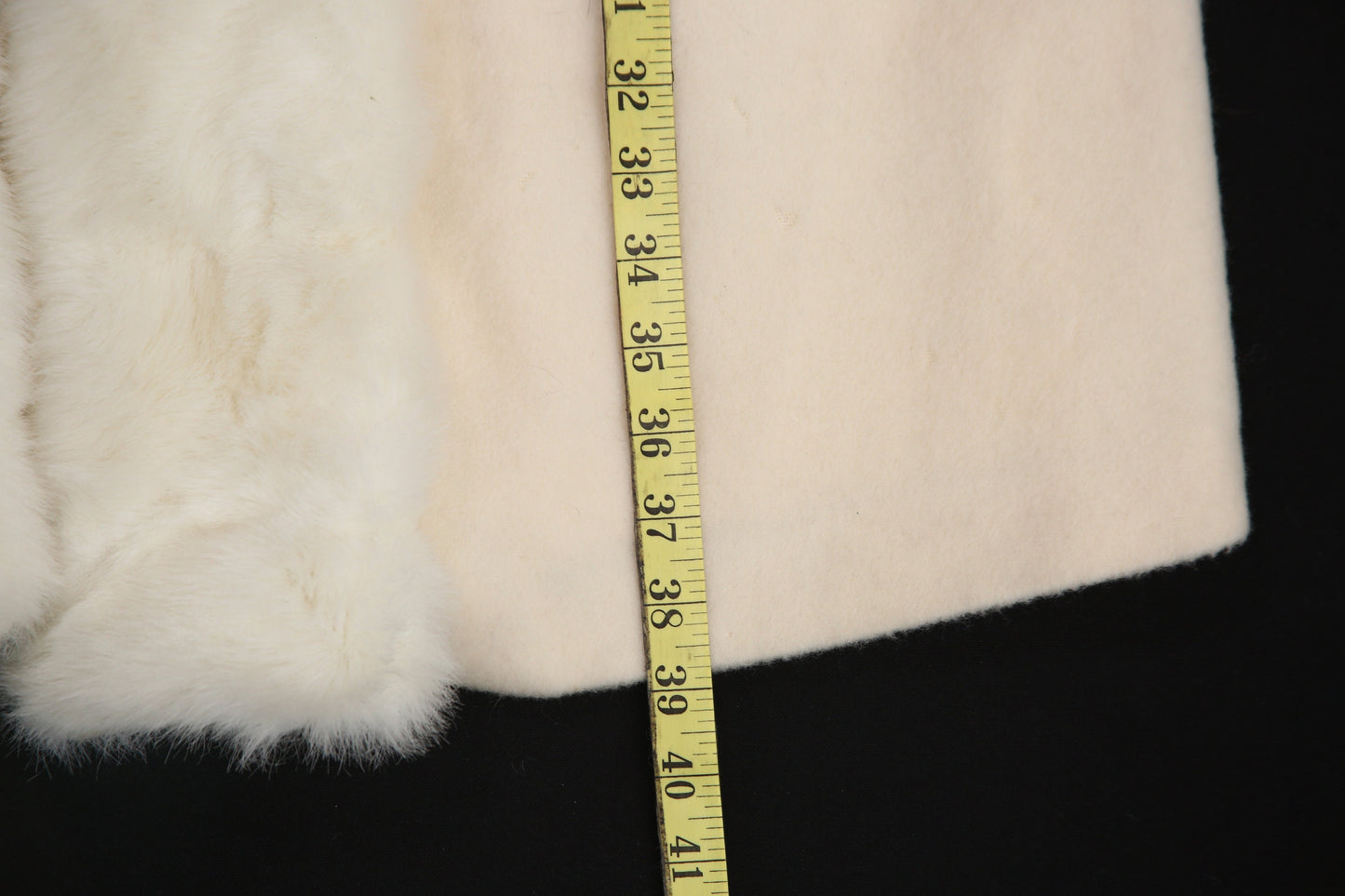 Vintage White Winter Coat with Faux Fur Collar by Alora - Estimated Era 1980's - 1990's - Made in USA