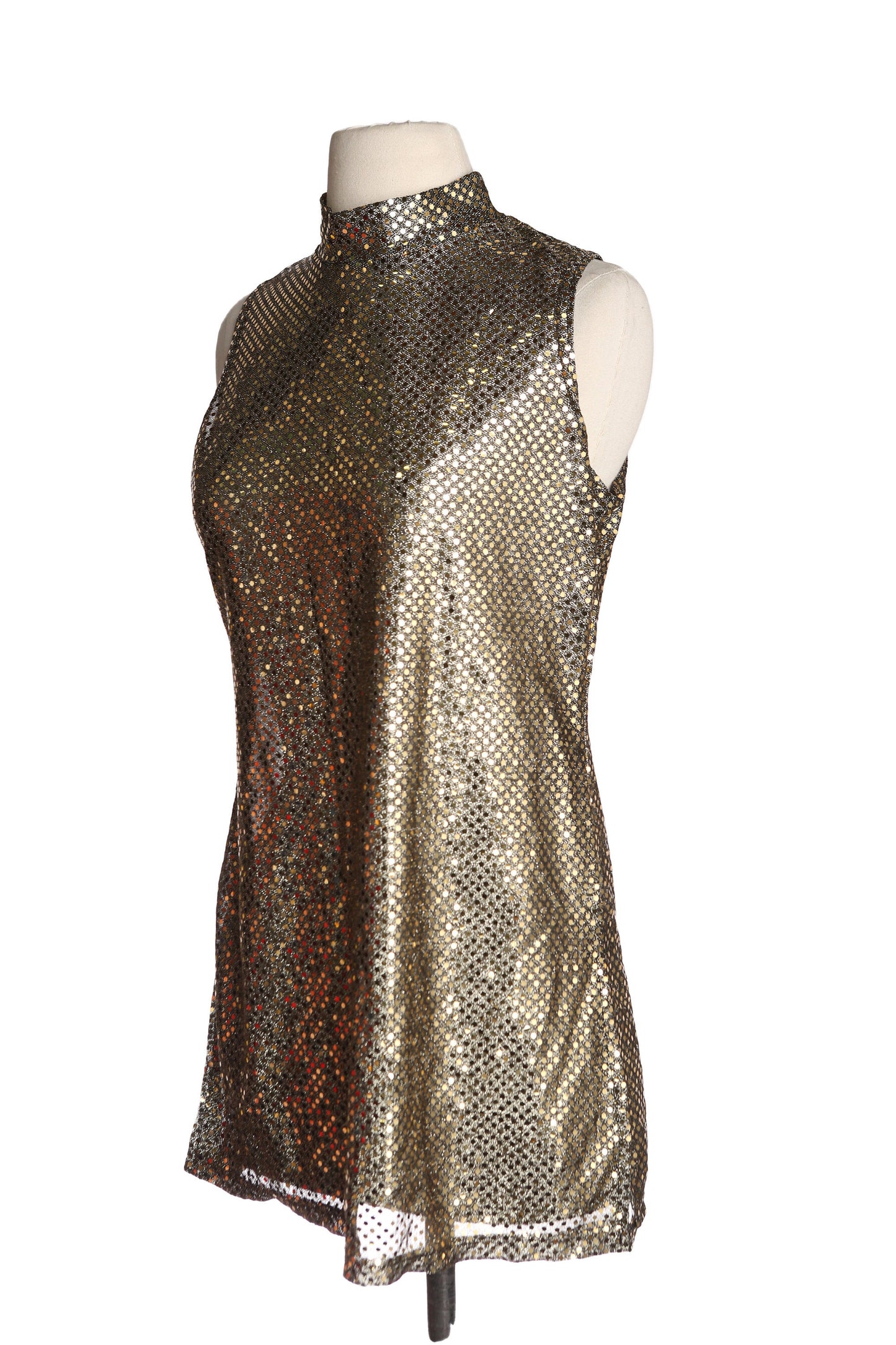 Vintage Women's Metallic Evening Dress by CC Basics - Made in USA - Vintage Size Medium - Estimated Era 1980's - 1990's