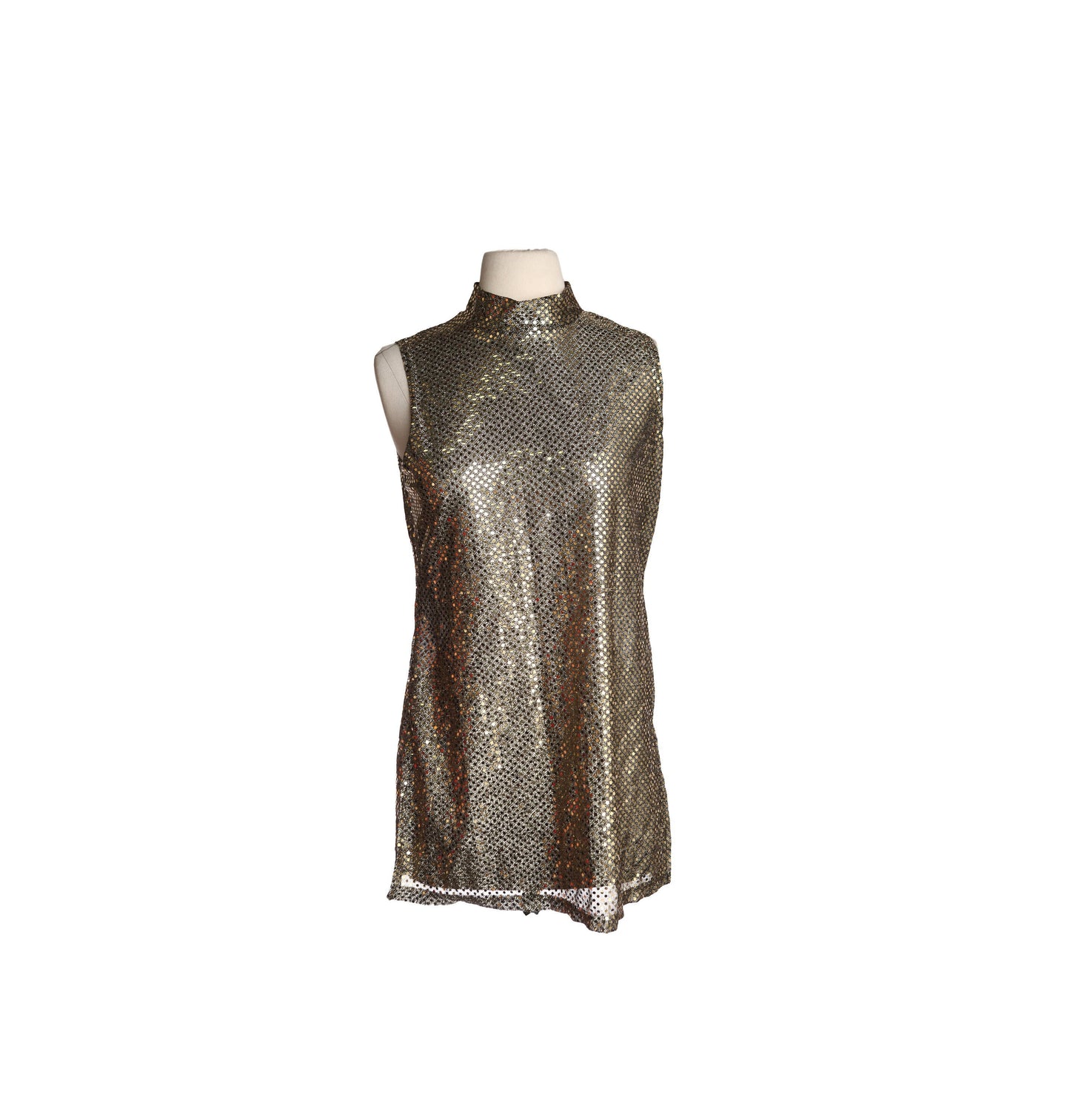 Vintage Women's Metallic Evening Dress by CC Basics - Made in USA - Vintage Size Medium - Estimated Era 1980's - 1990's
