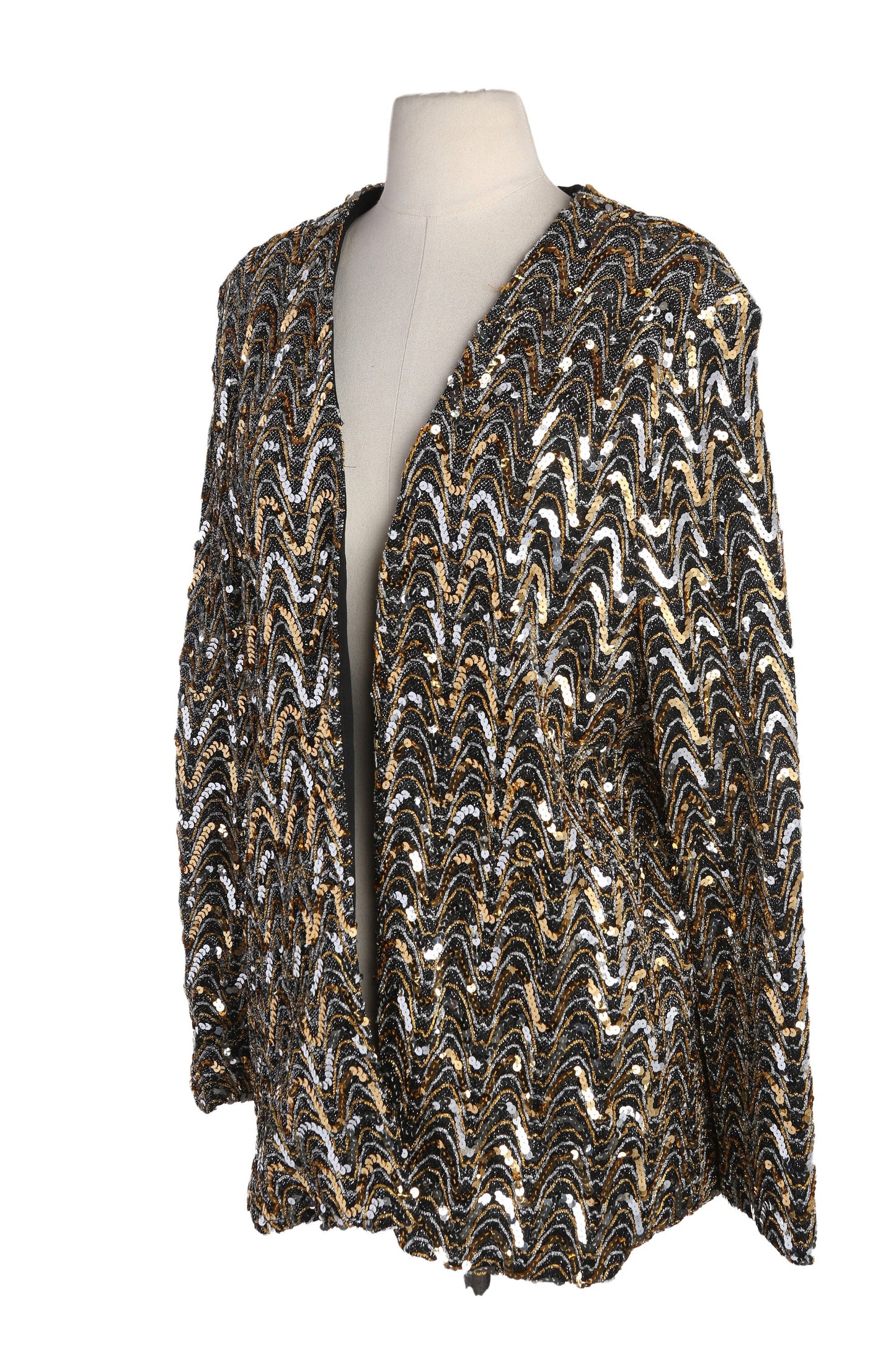 Vintage Women's Golden Sequin Jacket by Teddi For Lady Winn - Estimated Era 1980's - 1990's