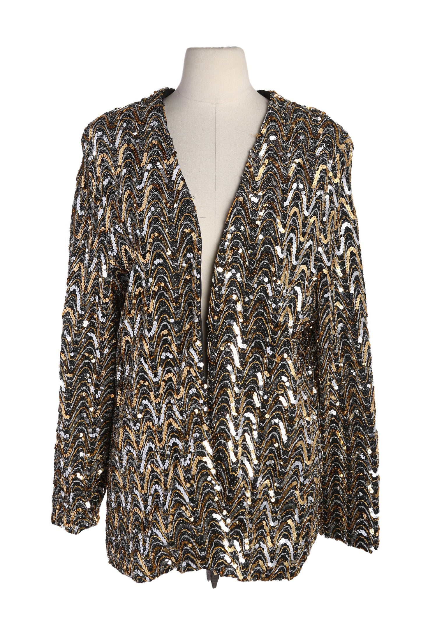 Vintage Women's Golden Sequin Jacket by Teddi For Lady Winn - Estimated Era 1980's - 1990's