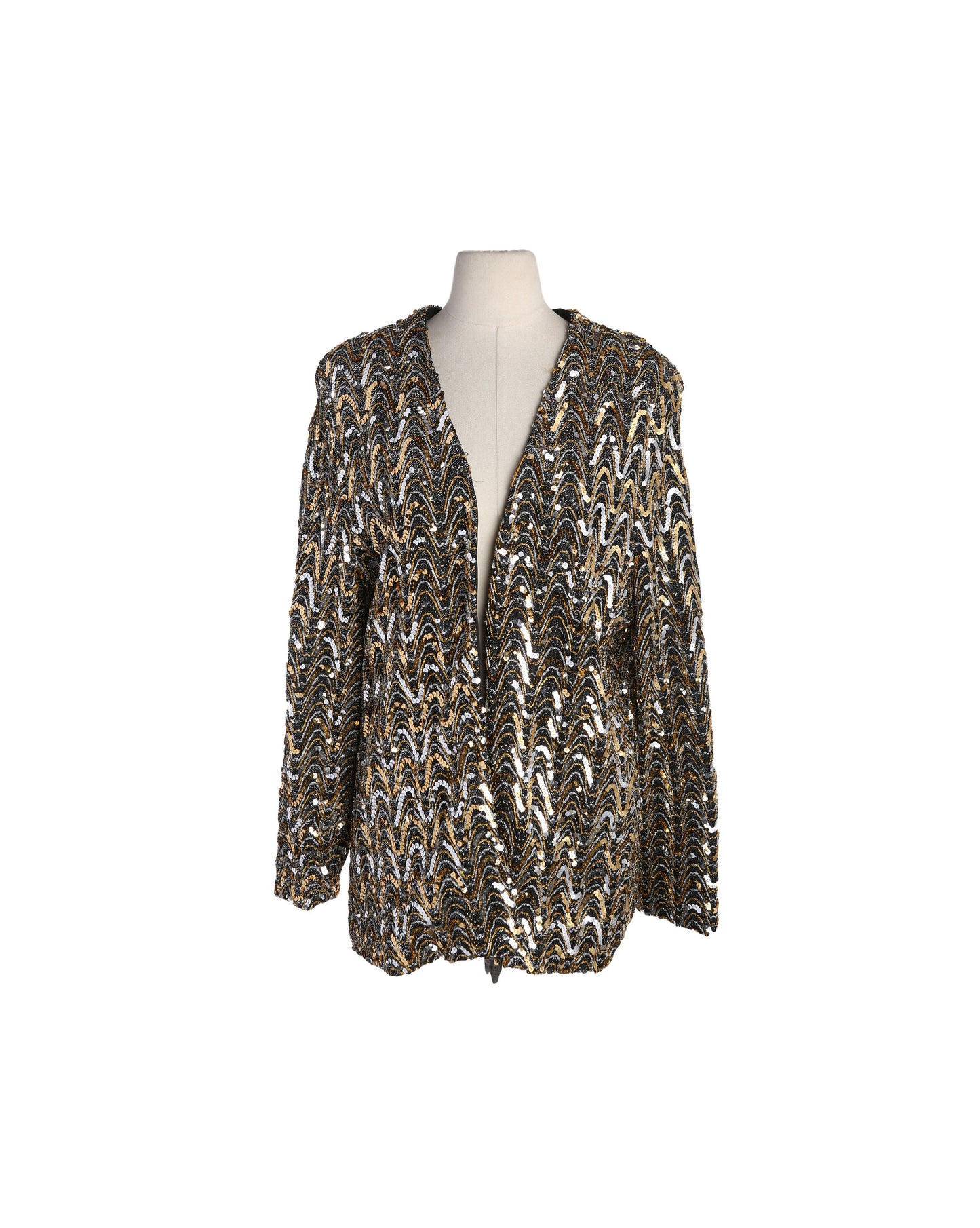 Vintage Women's Golden Sequin Jacket by Teddi For Lady Winn - Estimated Era 1980's - 1990's