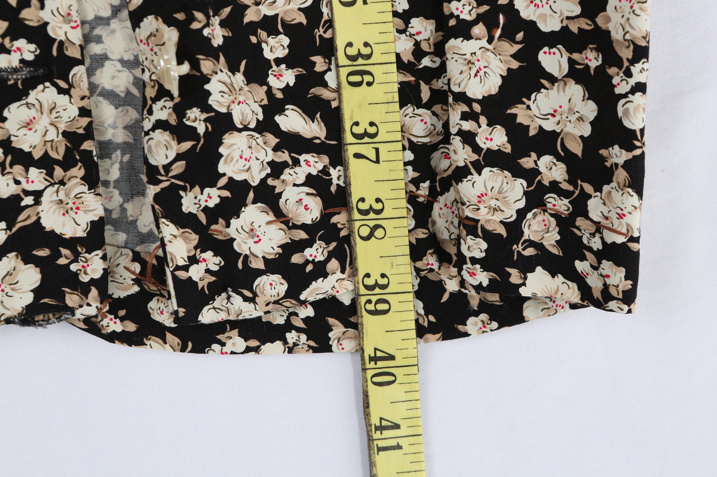 90s Floral Print Black Casual Dress