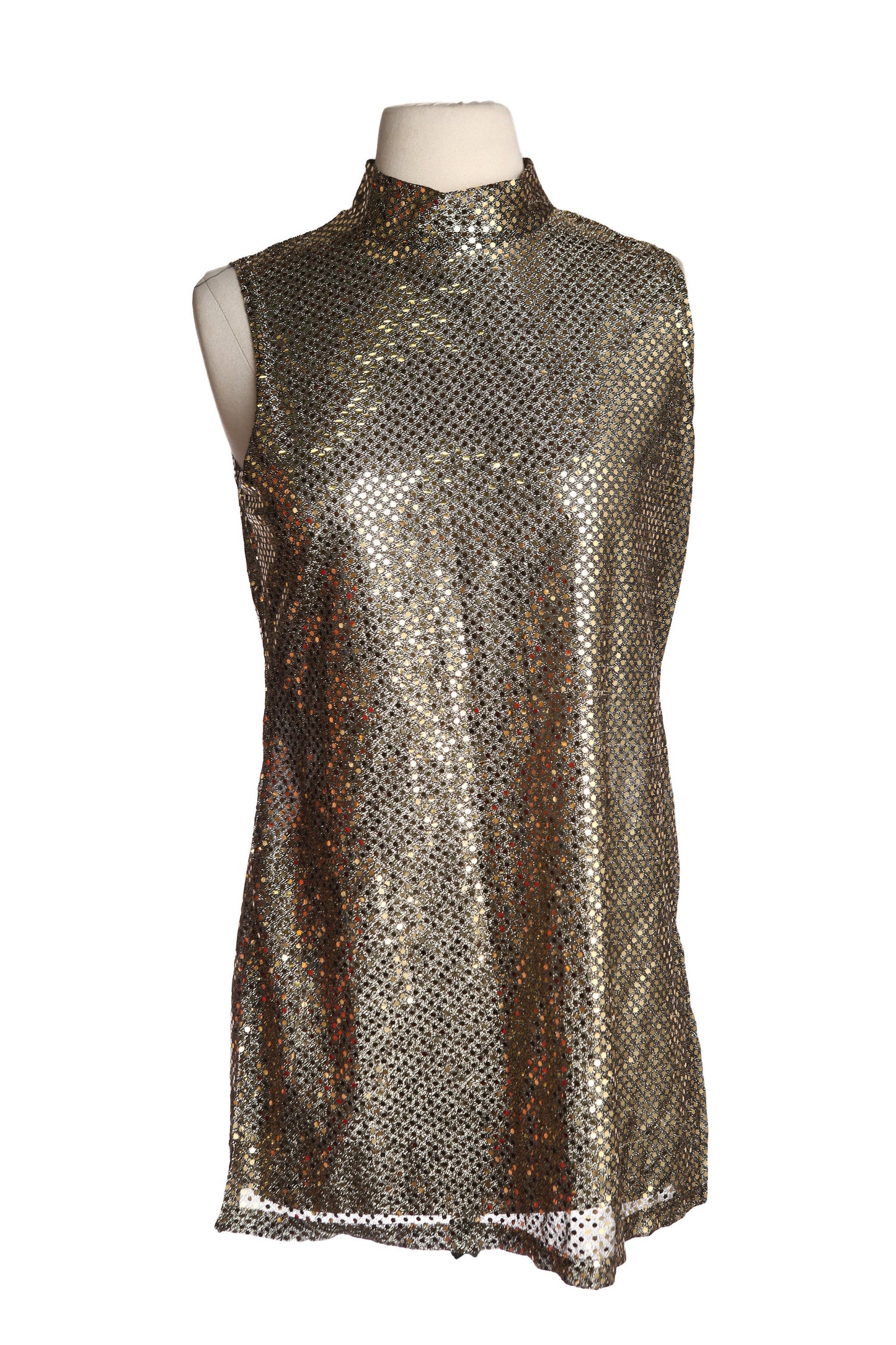 Vintage Women's Metallic Evening Dress by CC Basics - Made in USA - Vintage Size Medium - Estimated Era 1980's - 1990's