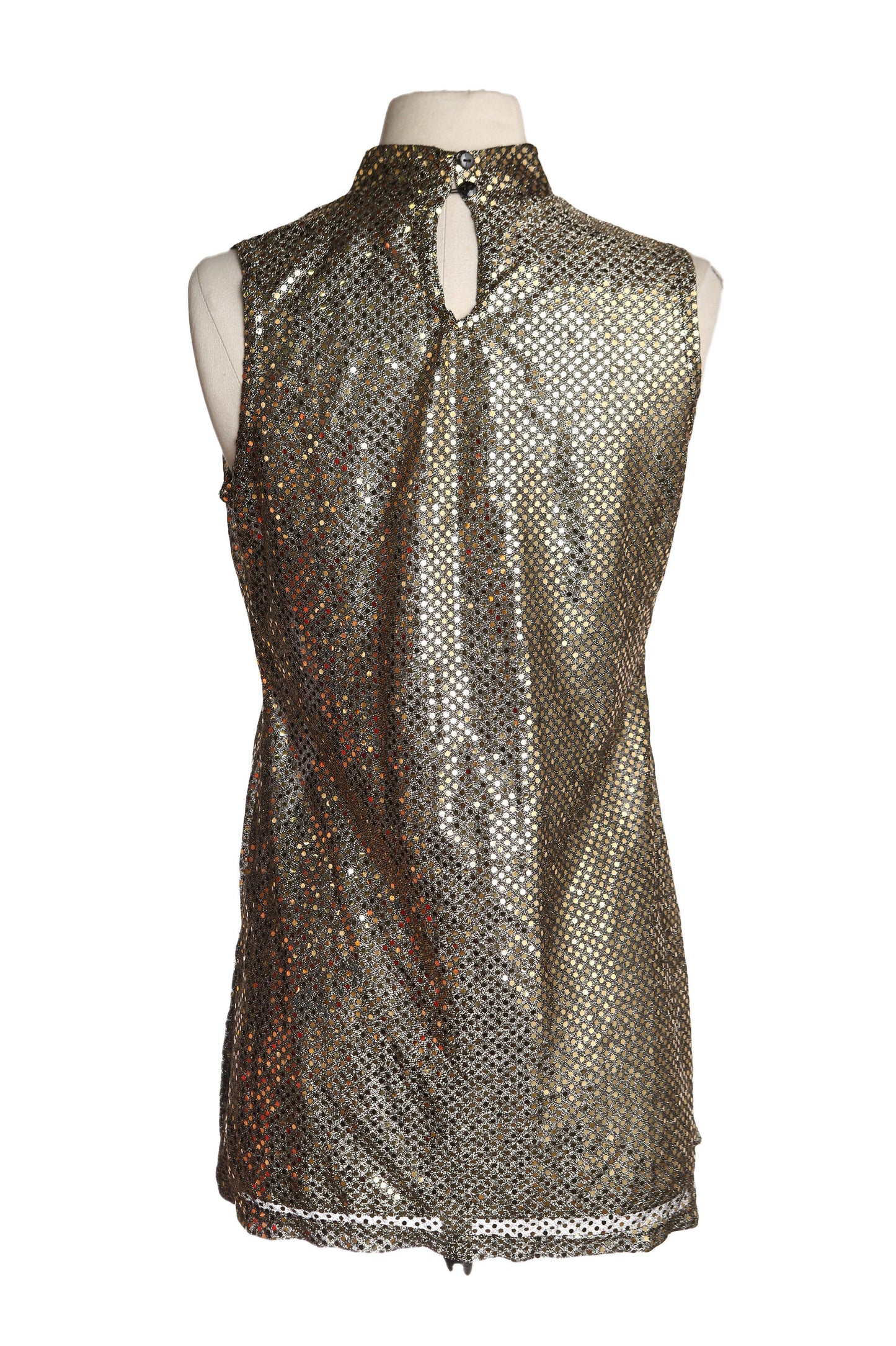 Vintage Women's Metallic Evening Dress by CC Basics - Made in USA - Vintage Size Medium - Estimated Era 1980's - 1990's