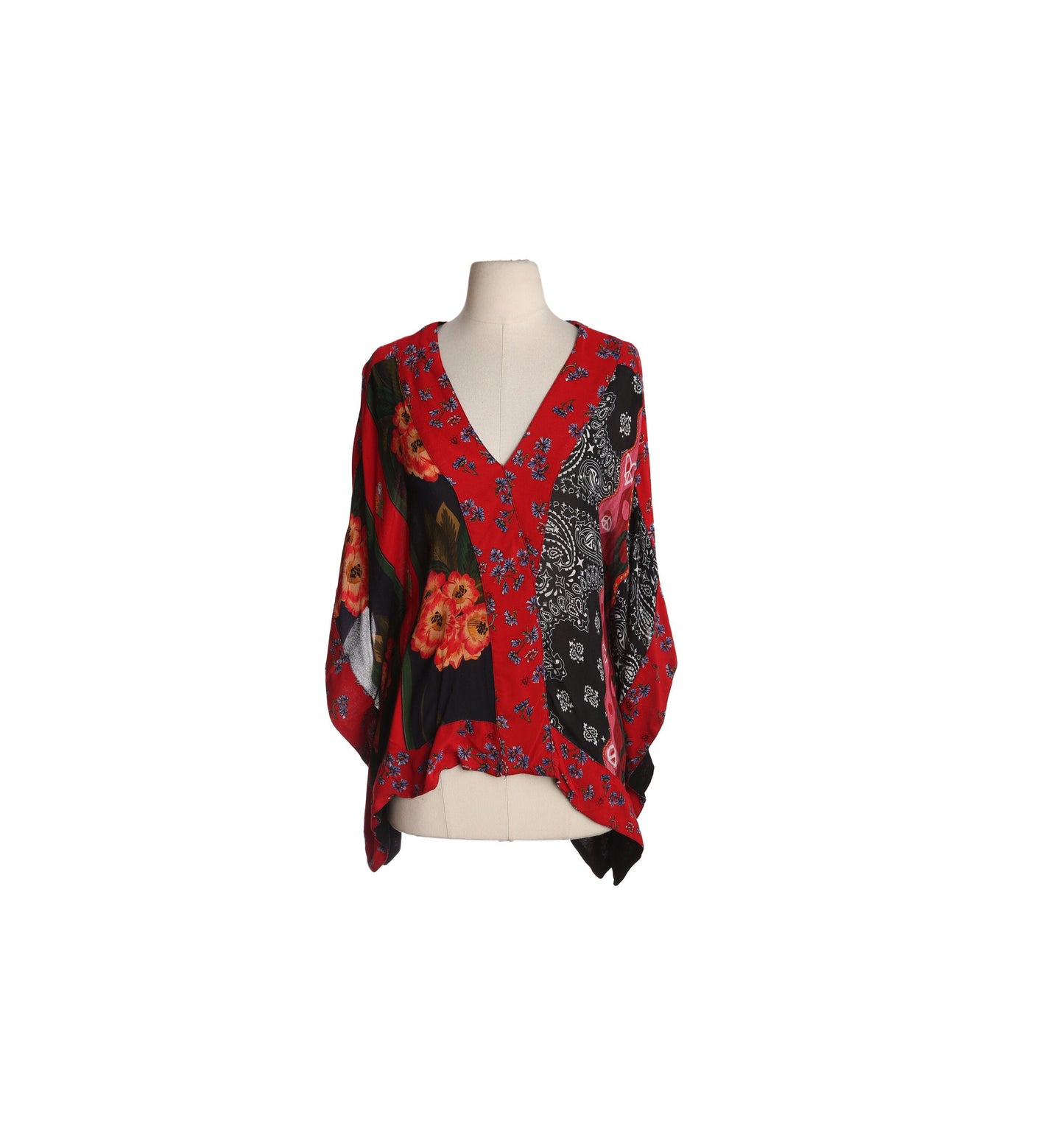 Y2K Women's Patchwork Scarf Sleeveless Blouse