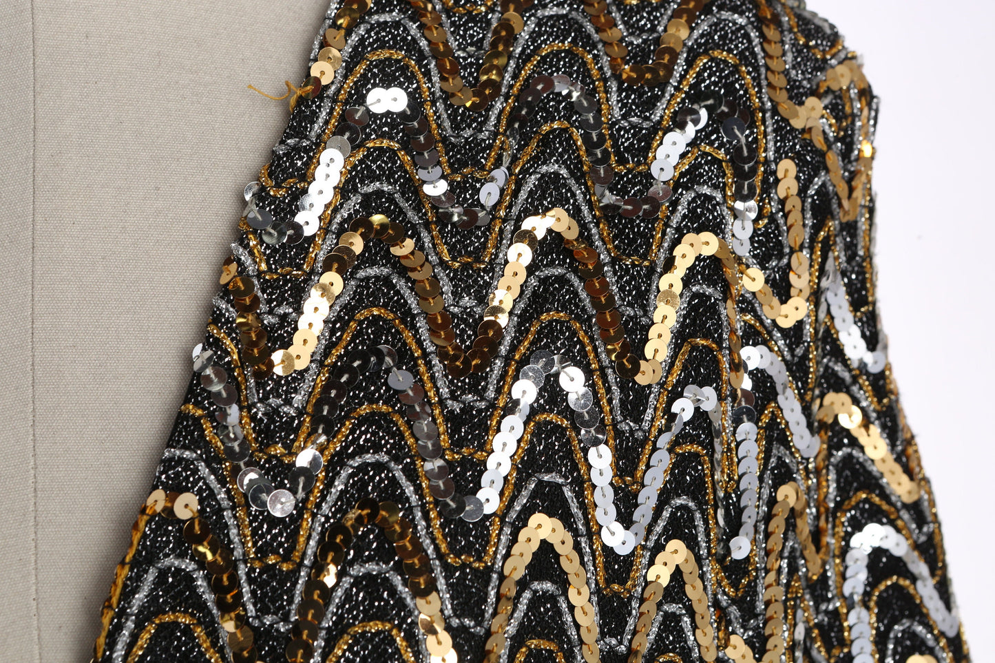 Vintage Women's Golden Sequin Jacket by Teddi For Lady Winn - Estimated Era 1980's - 1990's