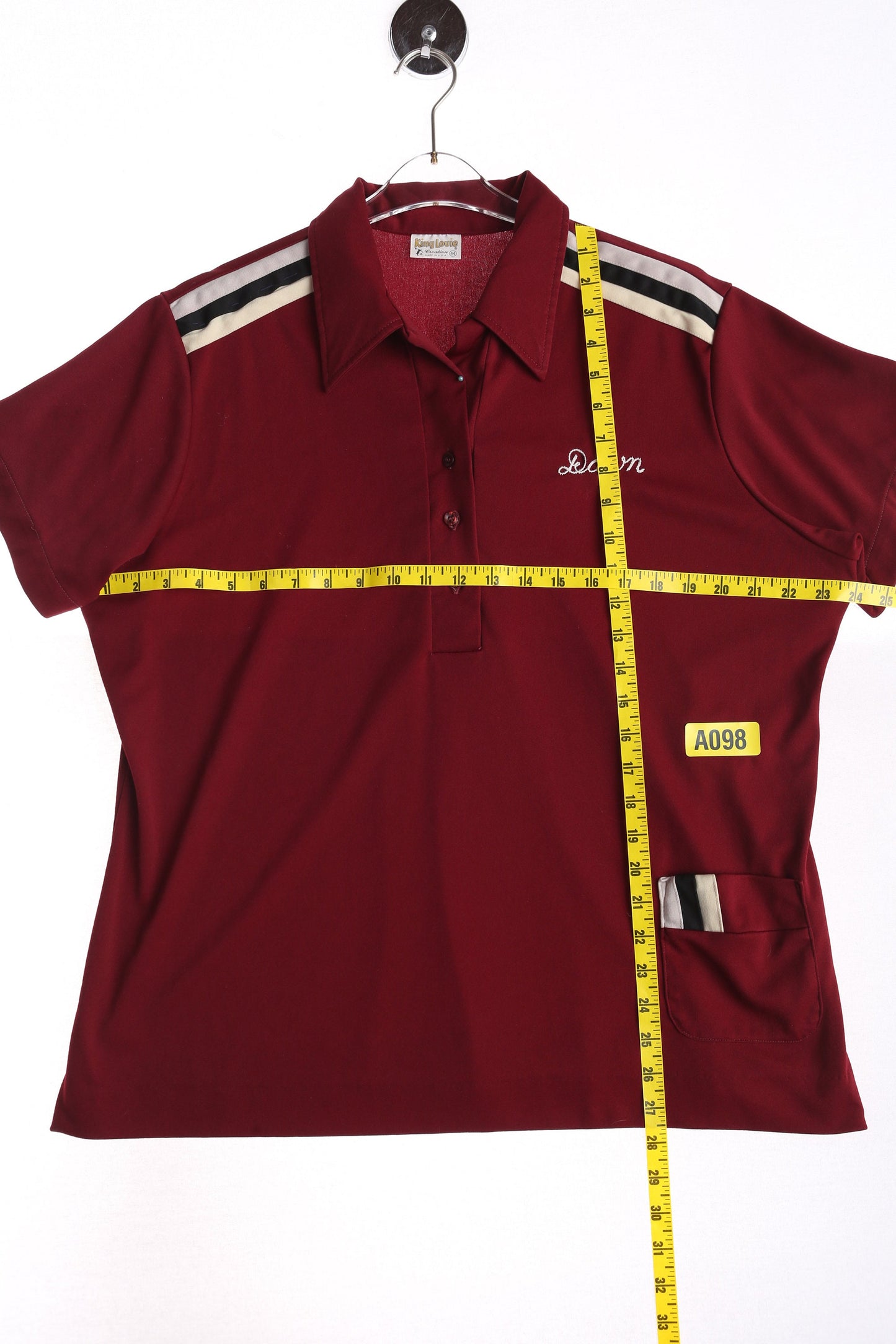 Vintage Women's Red Bowling Top by King Louie - Made in USA