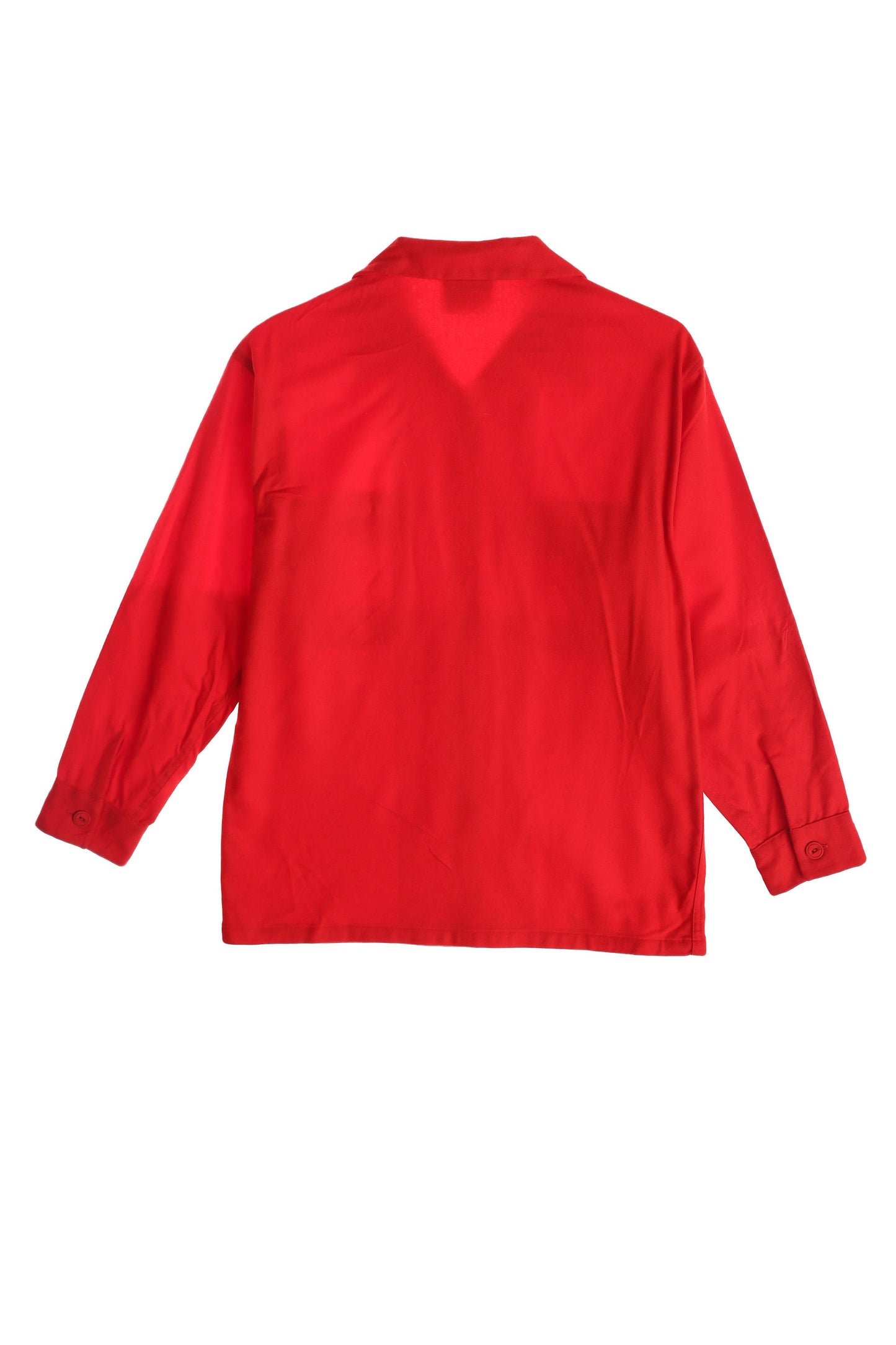 Vintage Women's red Pendleton Blouse - Made in USA - 100% Virgin Wool -
