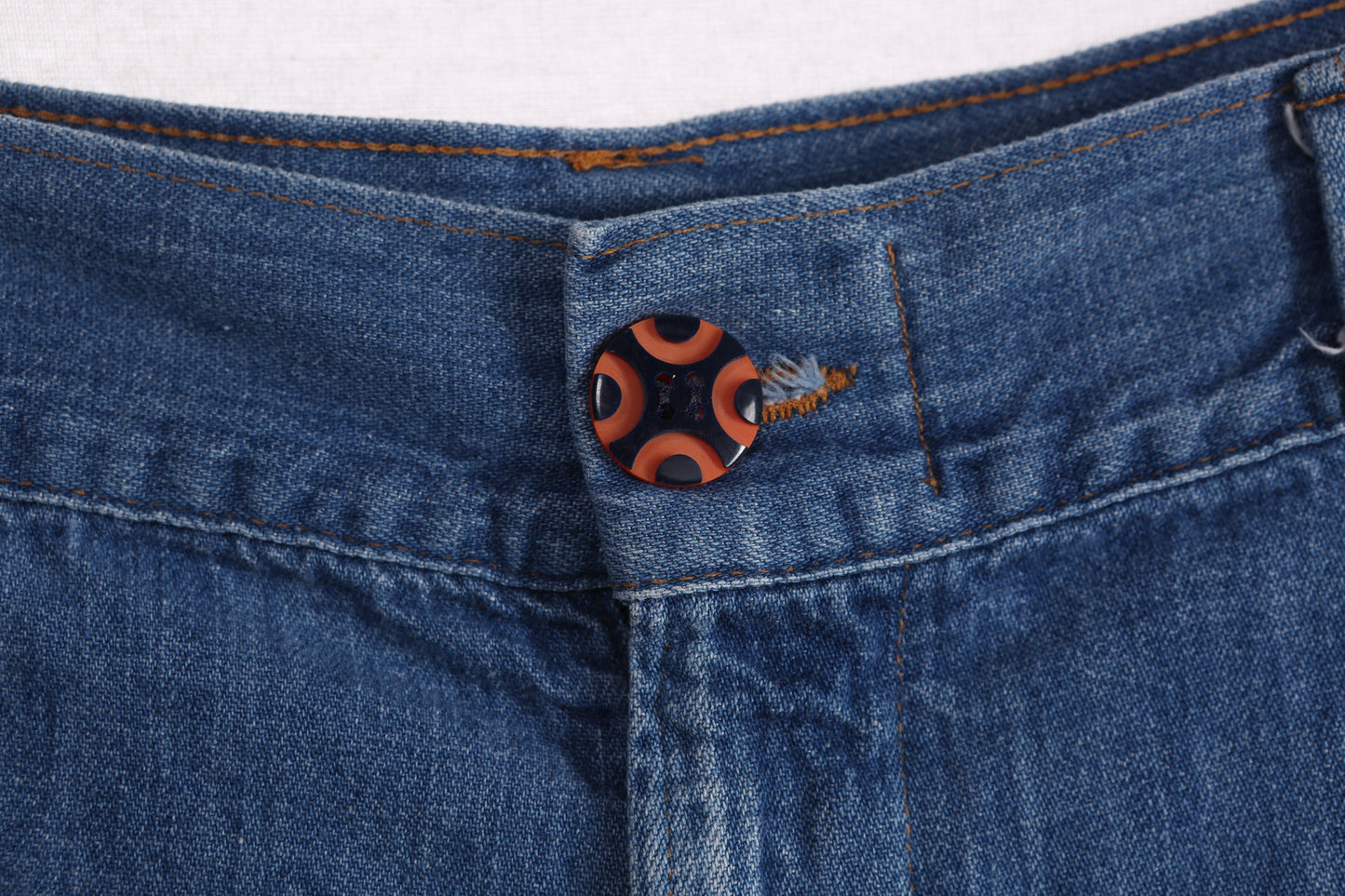 Vintage Women Blue High Waist Shorts - Est Era 70s - 80s