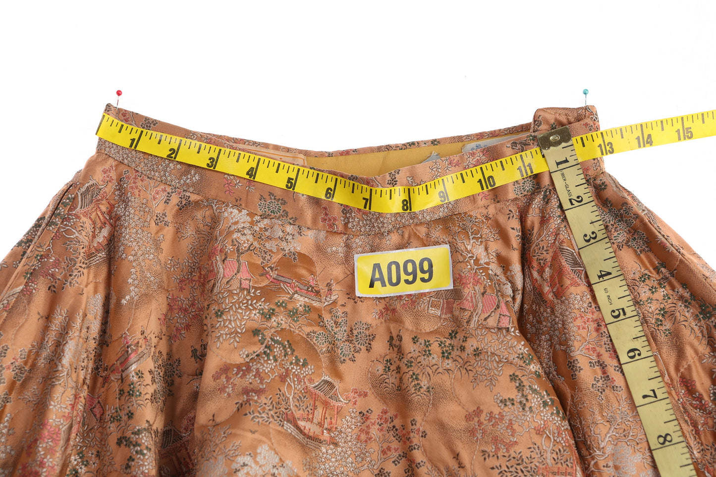 Vintage Women Brocade Circle Skirt by Barbara Barondess Mac Lea Designed for David Crystal - Estimated Era 1940's - 1950's
