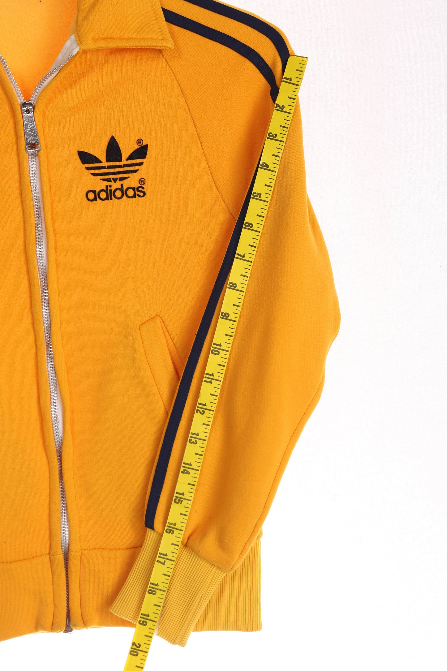 Vintage Yellow Tracksuit with Blue Stripes- Estimated Era 1970's