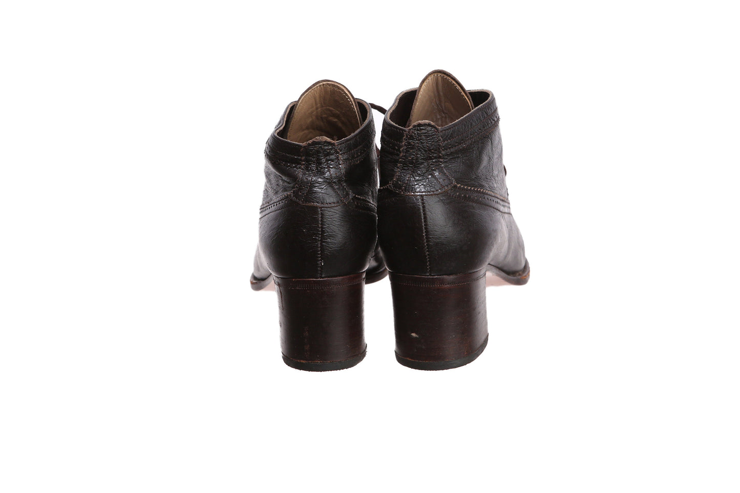 Vintage Women Leather Ankle Boots - Made in France by Stephane Kelian