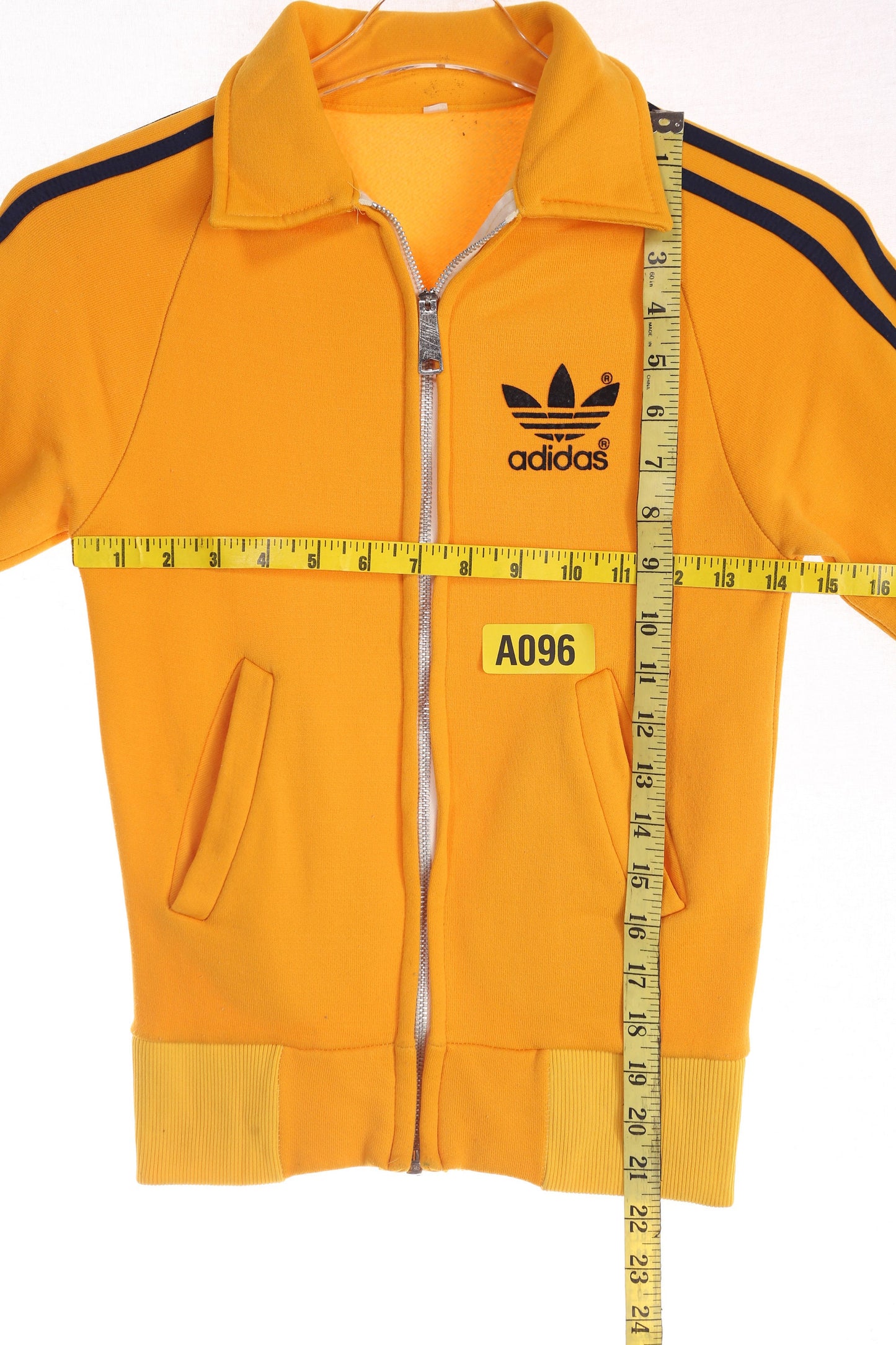 Vintage Yellow Tracksuit with Blue Stripes- Estimated Era 1970's