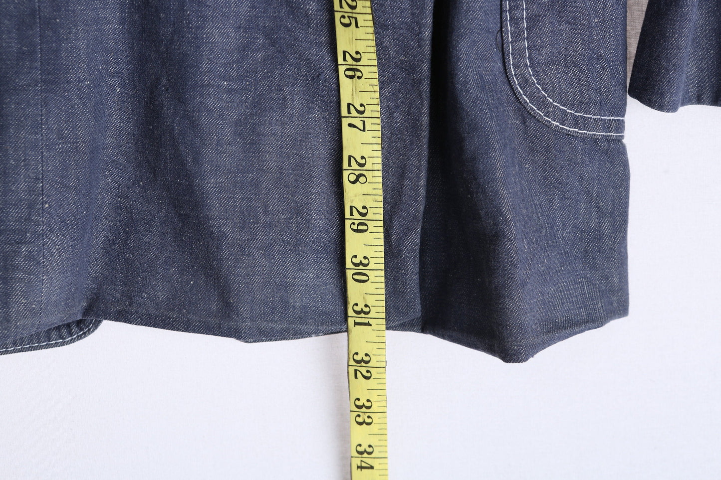 Men's Blue Denim Blazer and Vest Set - Estimated Era 1970's - 1980's