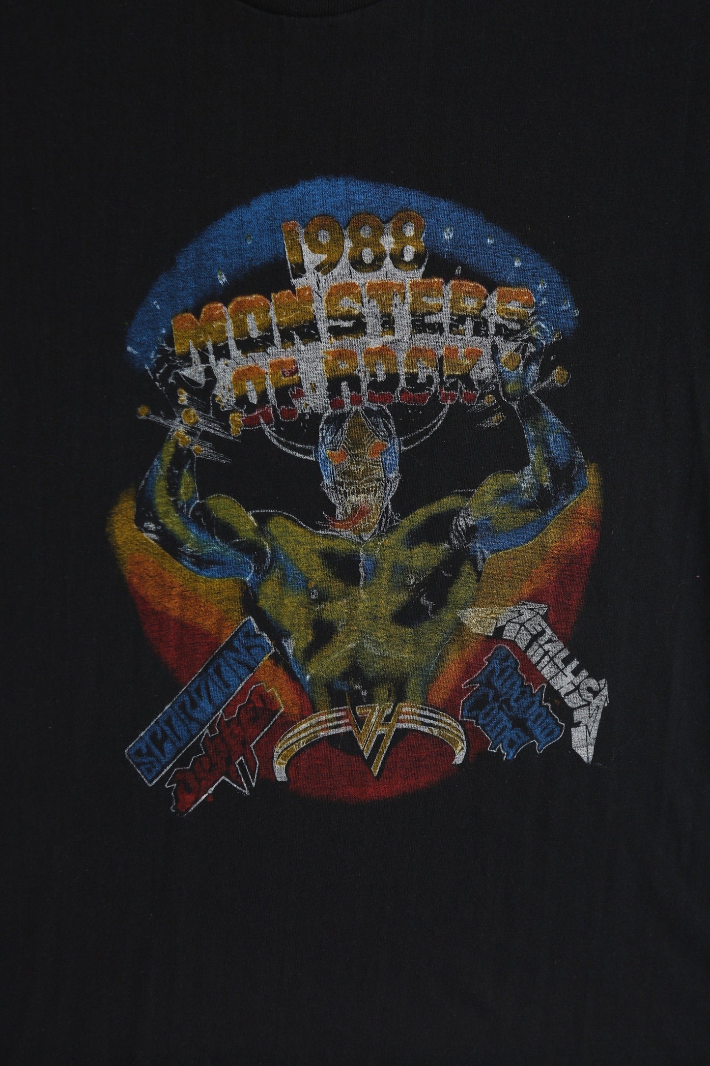 1988 Monsters of Rock Black Graphic T-shirt