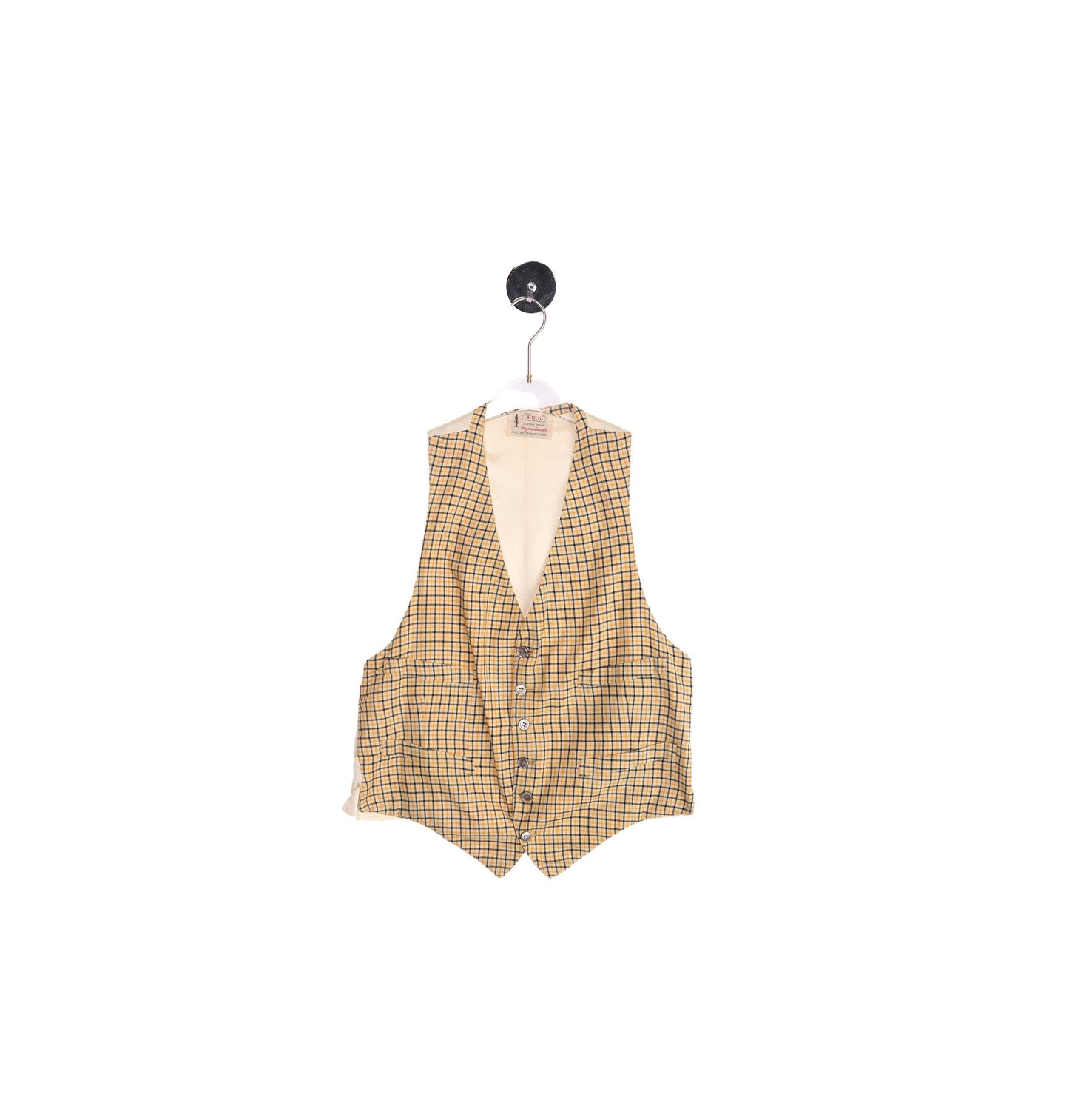 Vintage Plaid Vest / S.R.K. Costume / Made Arizona Casuals / Hotel Western / Tucson / 1950s - 1960s