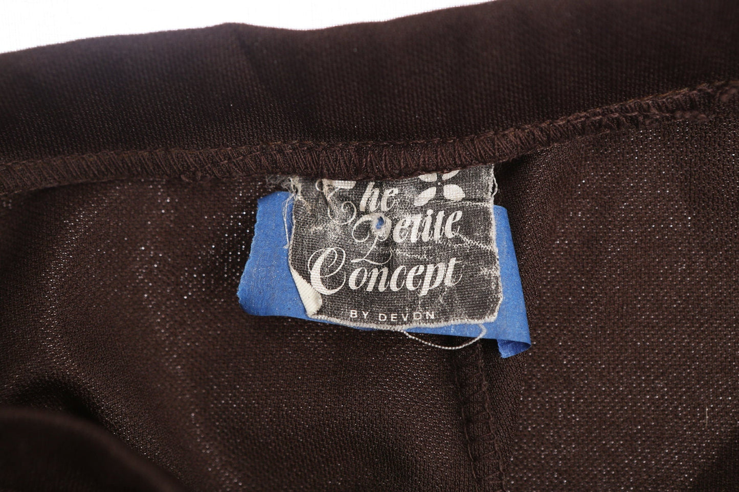 70's Women Brown Poly Casual Pants - Disco - Mod