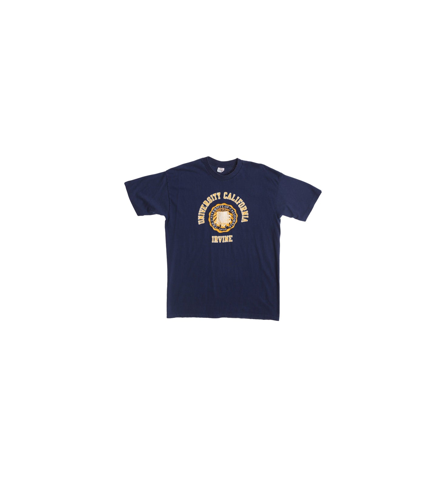 Vintage Blue T-shirt with University California Irvine Yellow Print