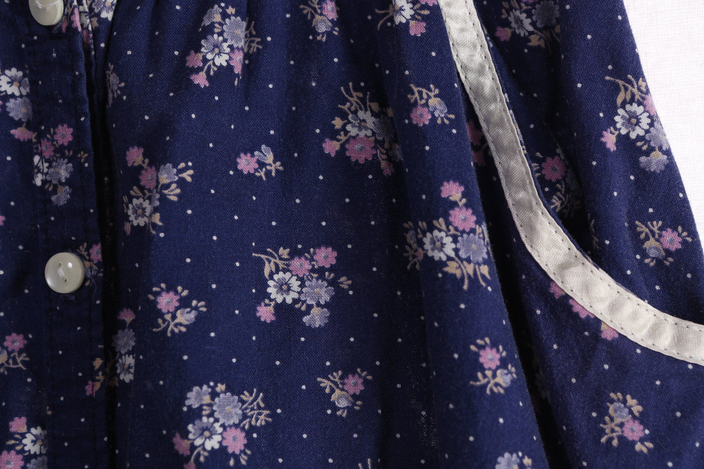 Vintage Gunne Sax Skirt / Prairie / Floral Print / Blue / High Waisted