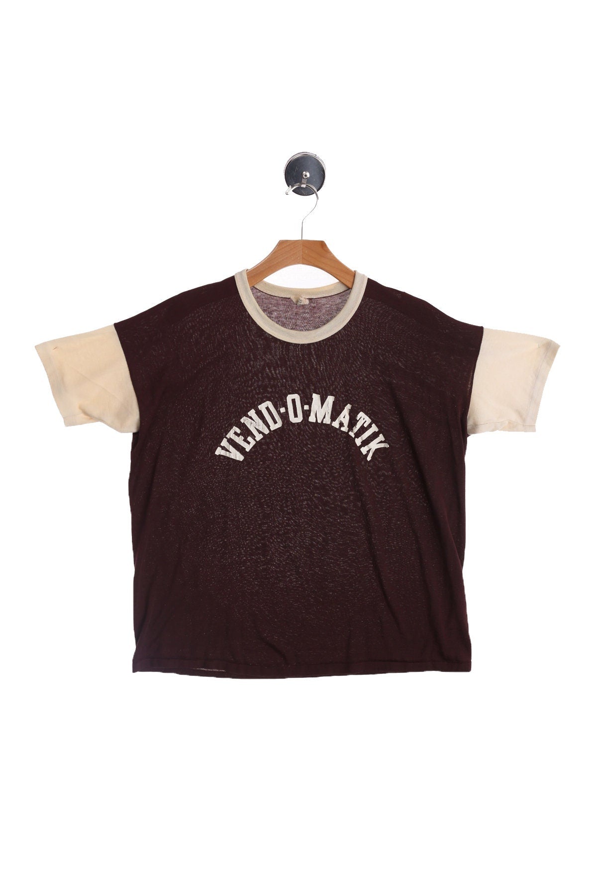 Vintage Jersey - Red White - Short Sleeve - Vend-O-Matik Print - Athletic Wear by Mason - Made in USA