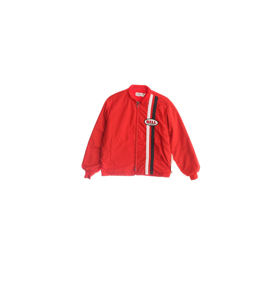 Vintage Nylon Racing Jacket with Bell Helmets Patch / Estimated Era 70's - 80's