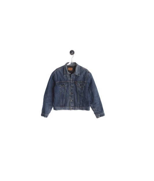 Vintage Levi's Trucker Denim Jacket with Wool Lining / Estimated Era 70's - 80's