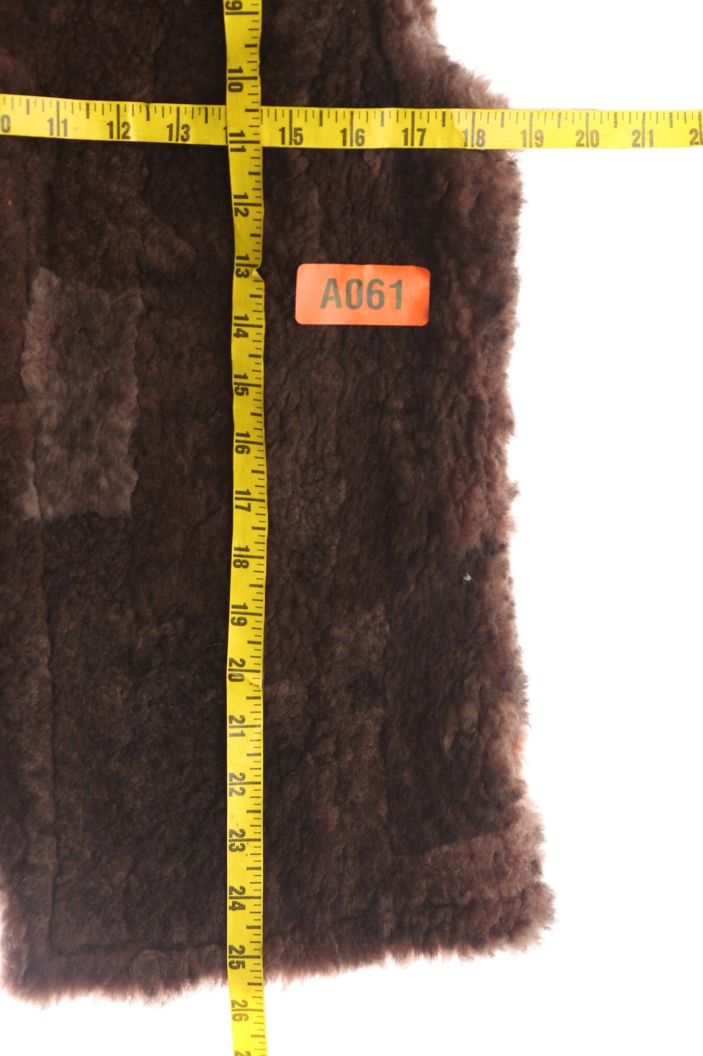Vintage Brown Patchwork Shearling Vest