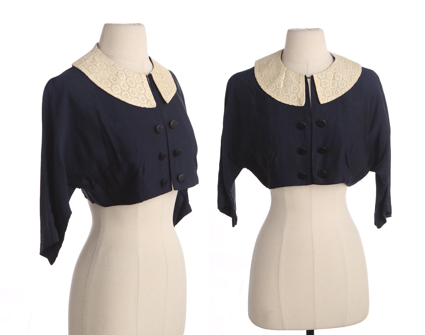 50s Women Blue Casual High Waist Short Blouse