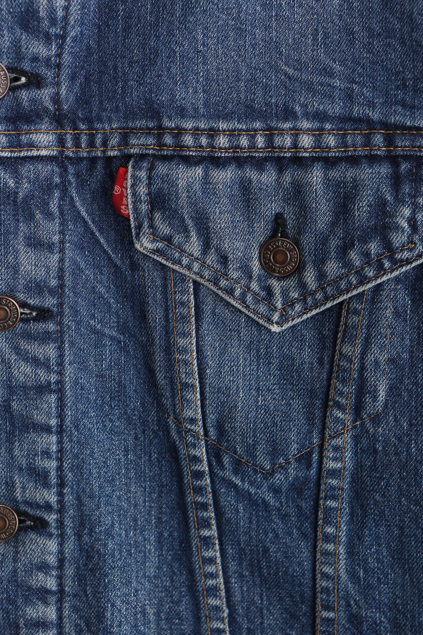 Vintage Levi's Trucker Denim Jacket with Wool Lining / Estimated Era 70's - 80's