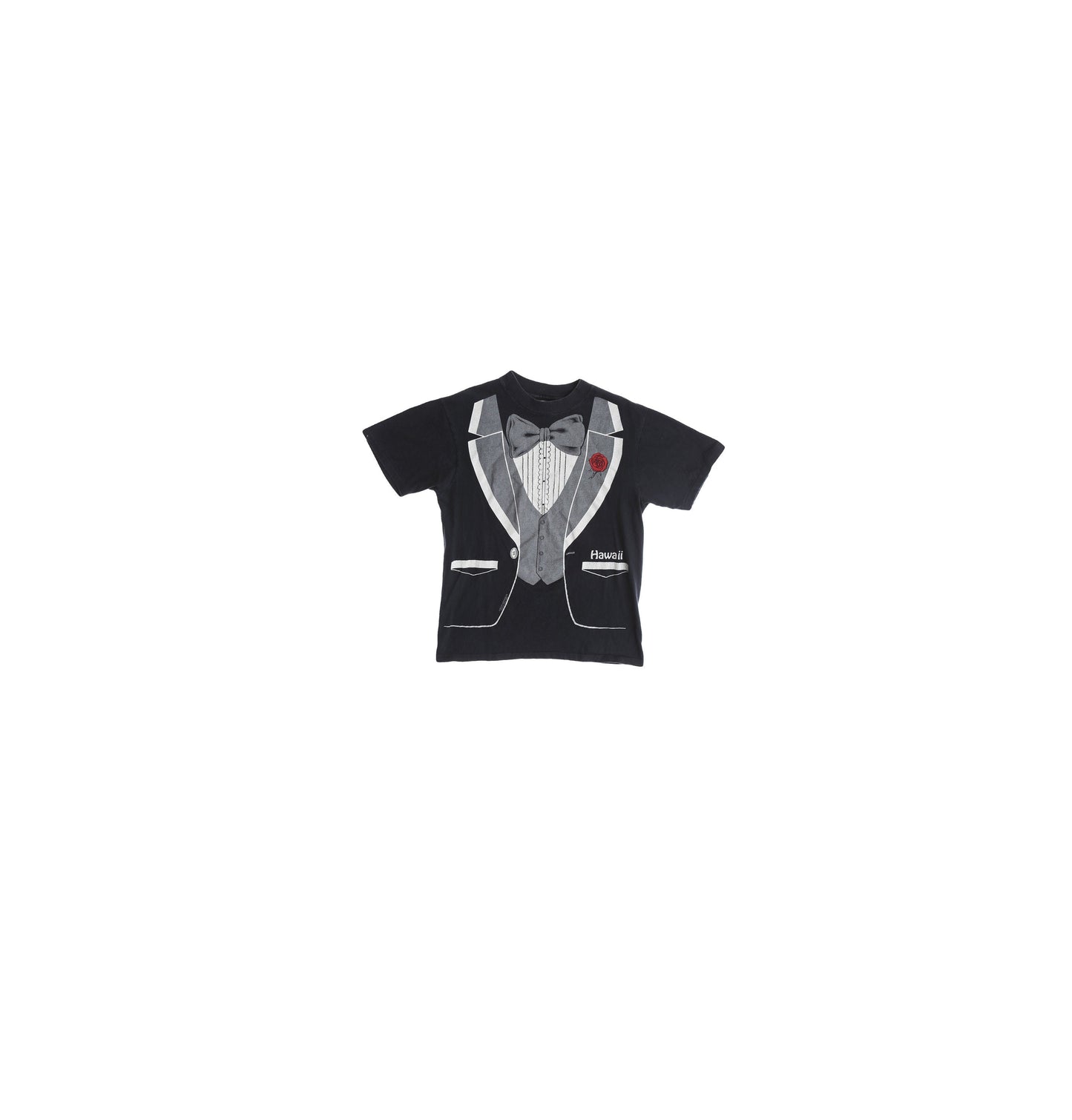 Vintage Tuxedo Graphic T-shirt - Hanes label - Hawaii Print - Era 1980s - 1990s