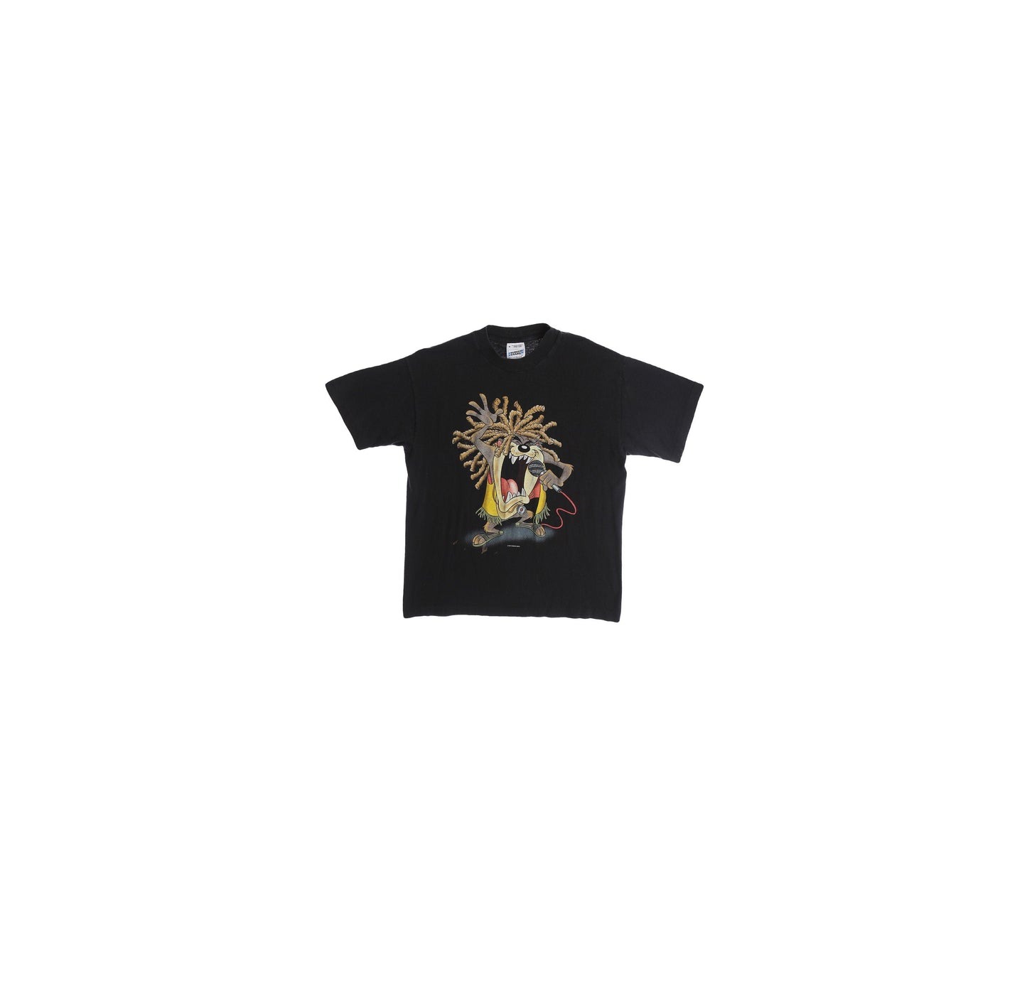 Reggae Taz Cartoon Vintage Black Graphic T-shirt