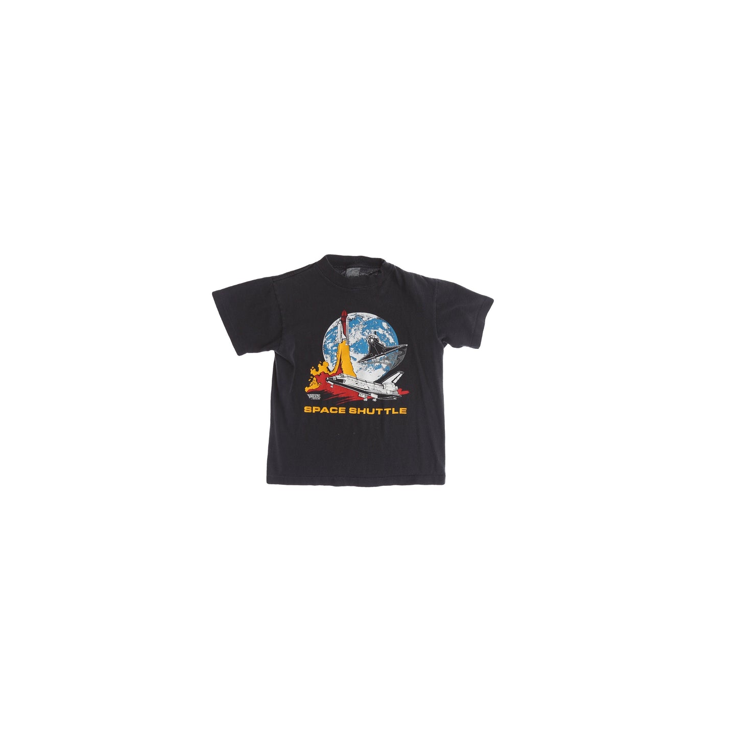 Space Shuttle Vintage Black Graphic T-shirt - Era 1980s - 1990s