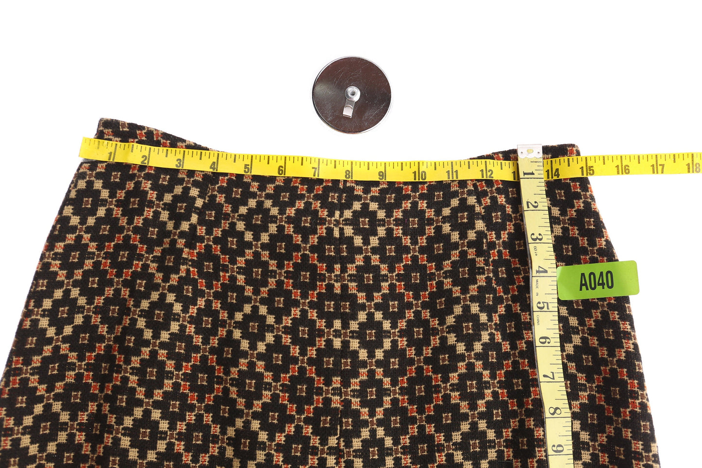 Vintage Women Button-Down Brown Casual Skirt