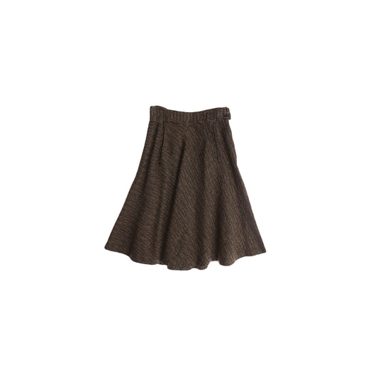 Vintage 1940's Women Brown Casual Skir