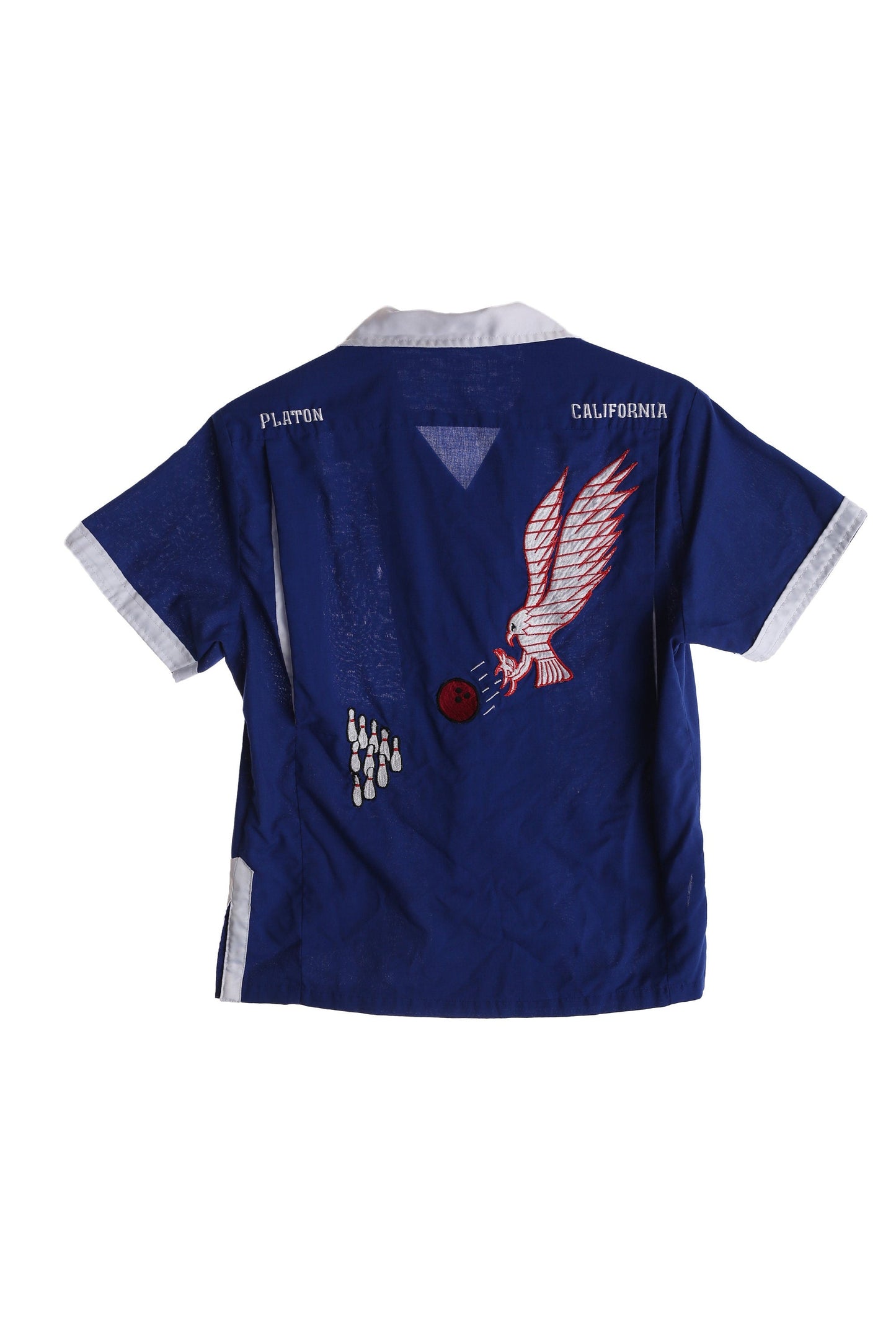 Vintage Women's Blue Bowling Top - Est Era 60s - 70s